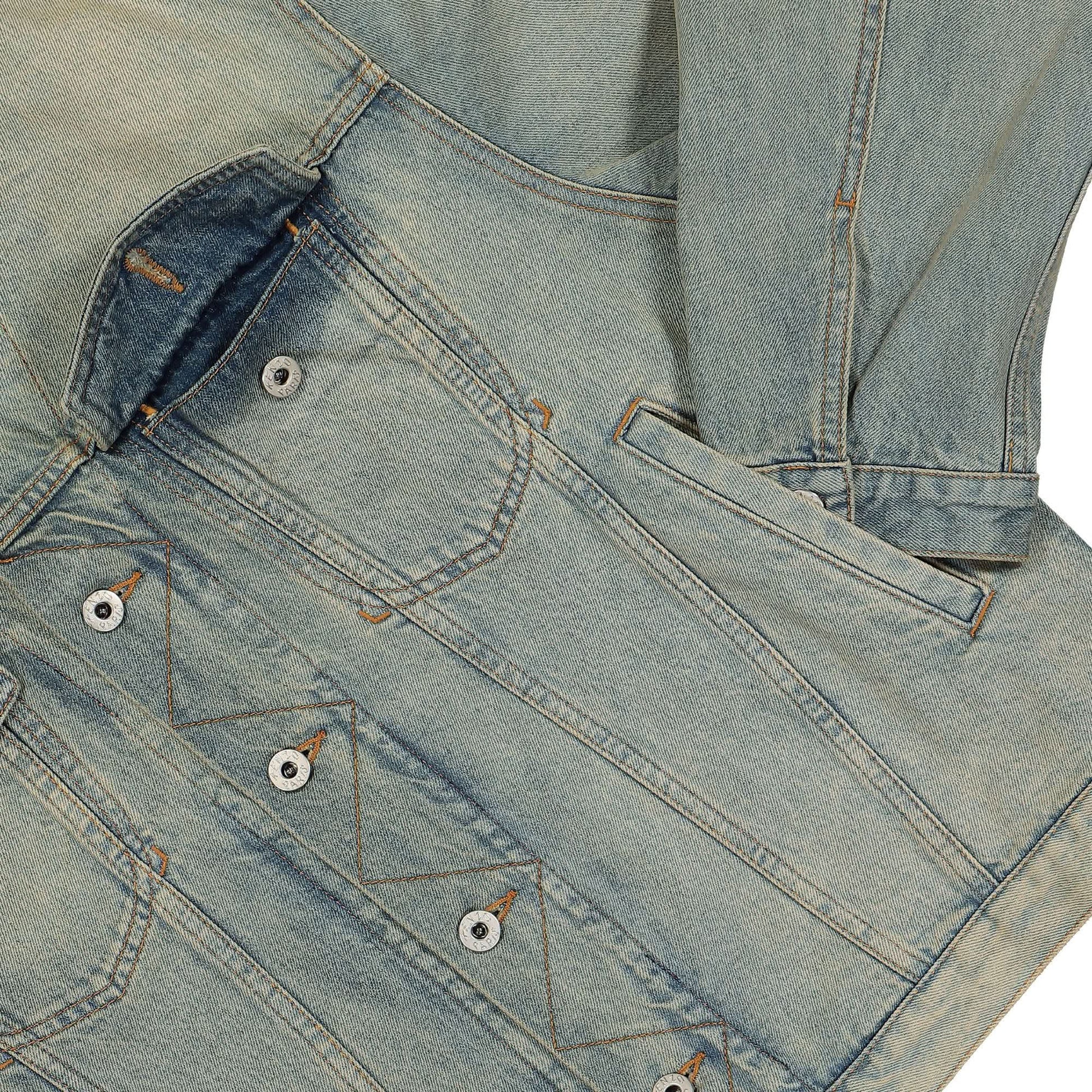KENZO KENZO Drawn Varsity Denim Jacket Blue Detail view 4 | Gate