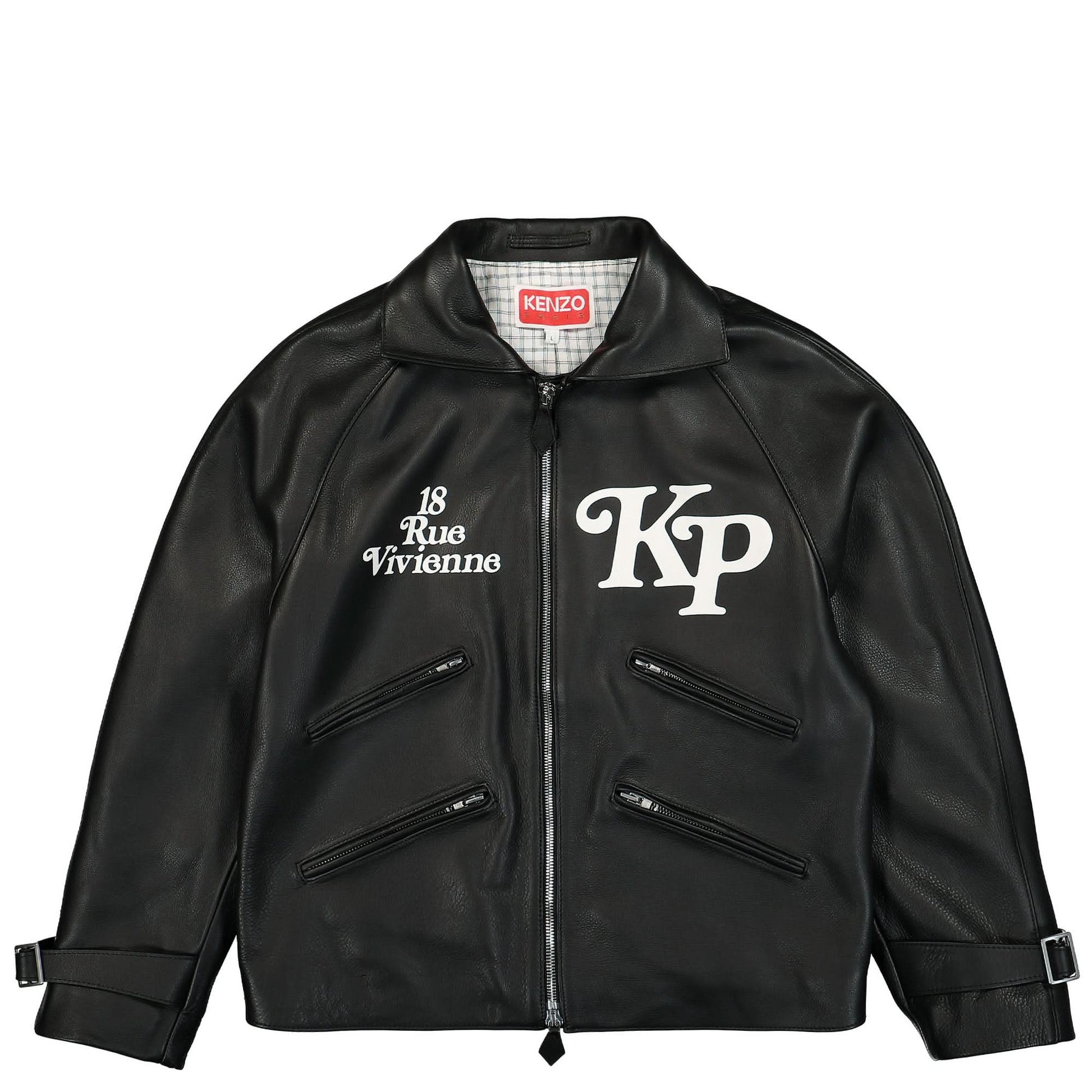 KENZO KENZO By Verdy Motorcycle Jacket Black Detail view 1 | Gate