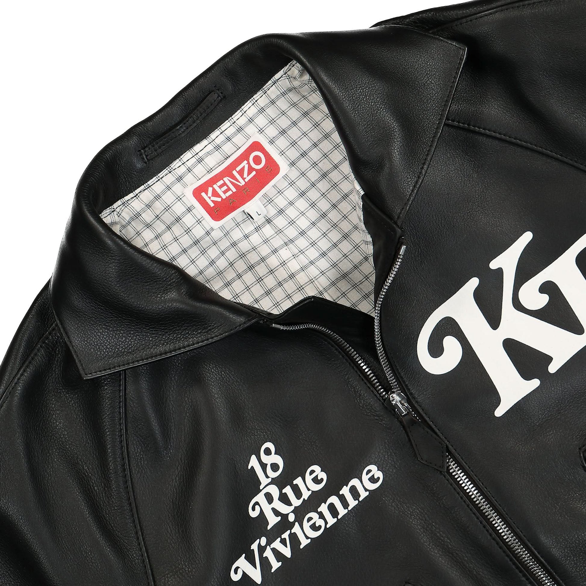 KENZO KENZO By Verdy Motorcycle Jacket Black Detail view 3 | Gate