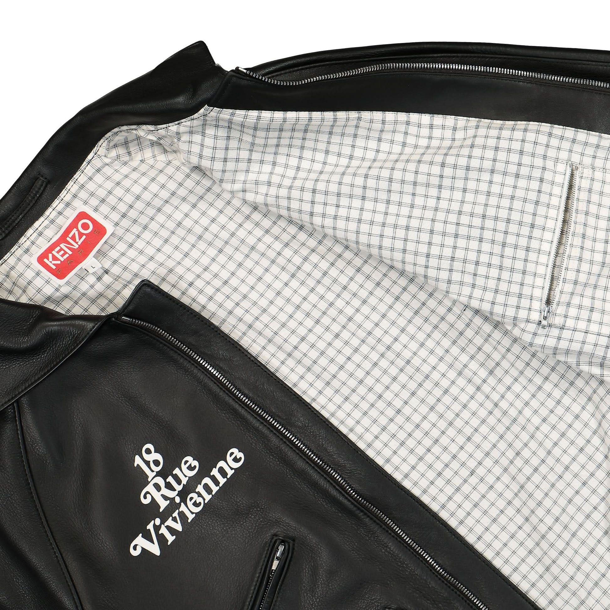 KENZO KENZO By Verdy Motorcycle Jacket Black Detail view 5 | Gate