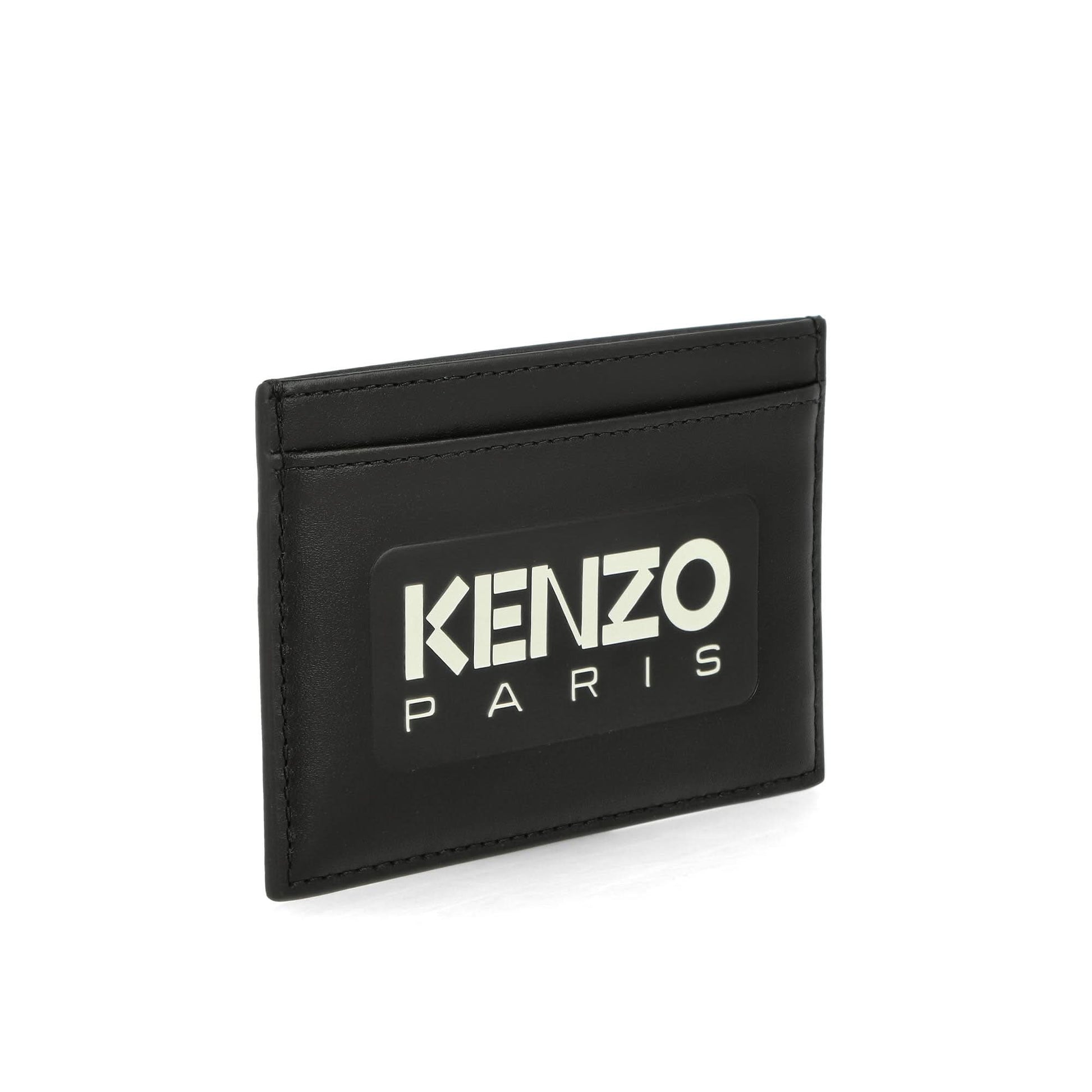 KENZO KENZO Emboss Leather Card Holder Black Detail view 3 | Gate