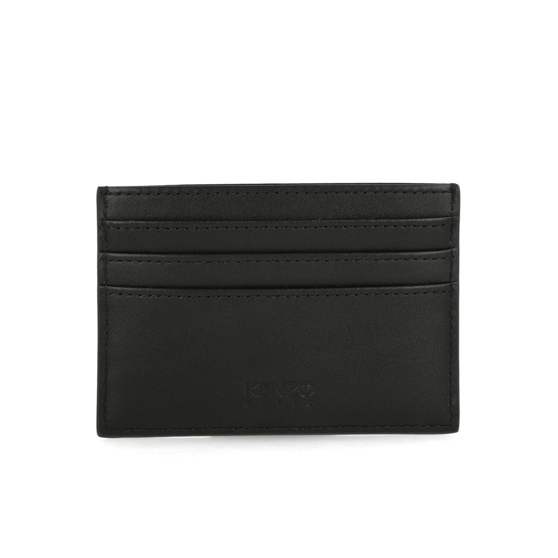 KENZO KENZO Emboss Leather Card Holder Black Detail view 4 | Gate