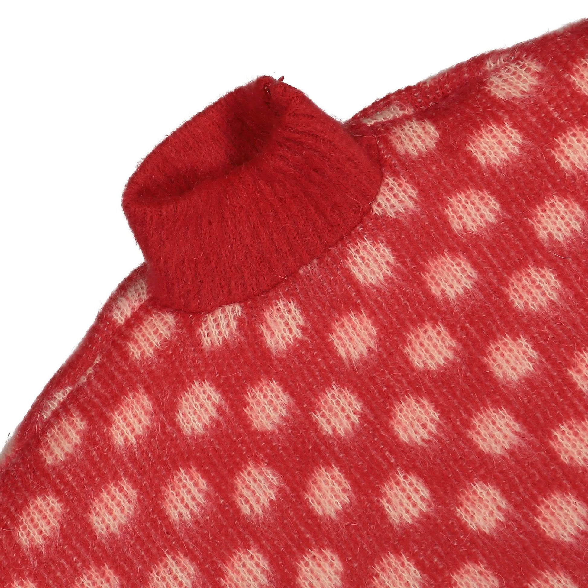 Marni Brushed Dots Fuzzy Wuzzy Padded Jacket Red Detail view 3 | Gate