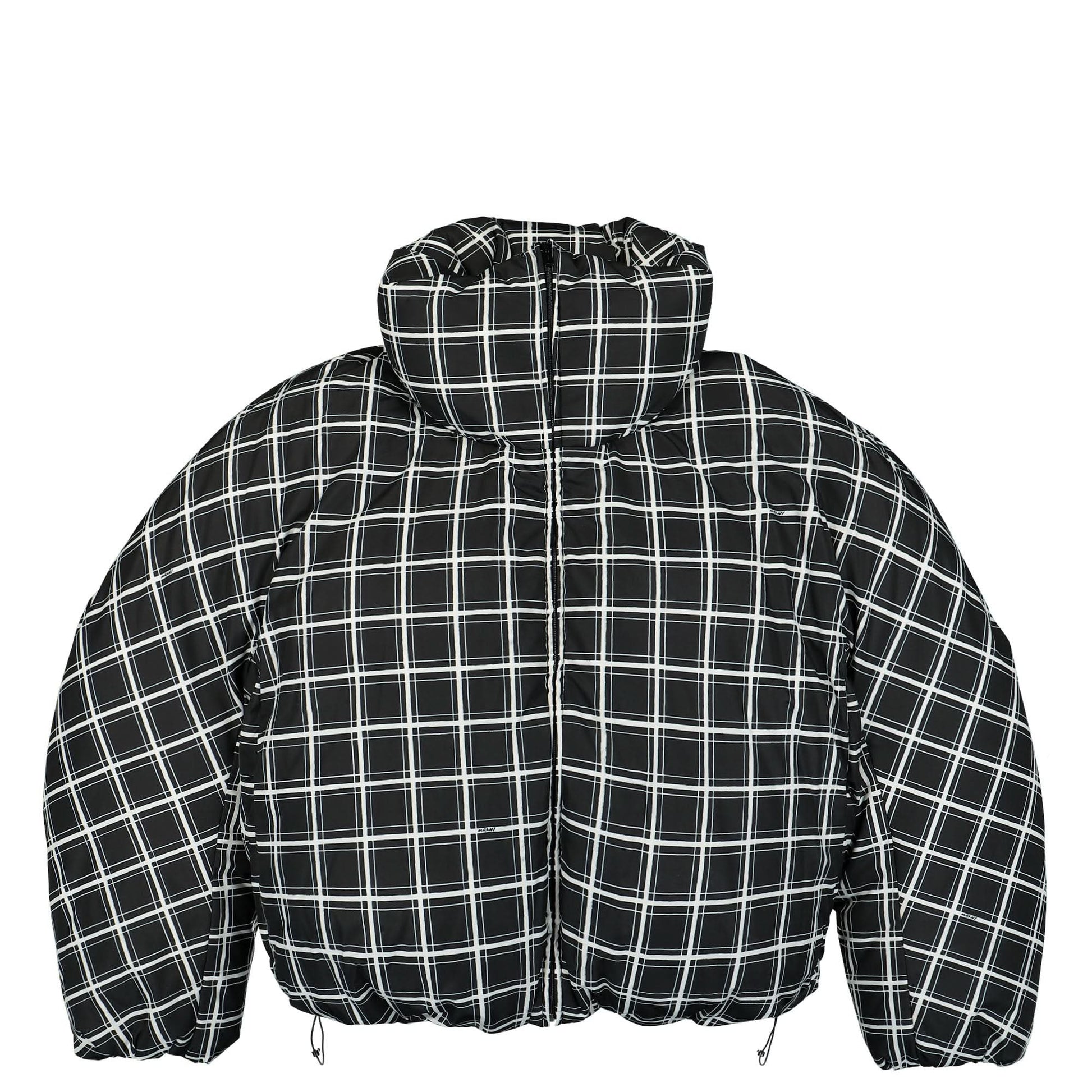 Marni Big Check Nylon Padded Jacket Black  Detail view 1 | Gate
