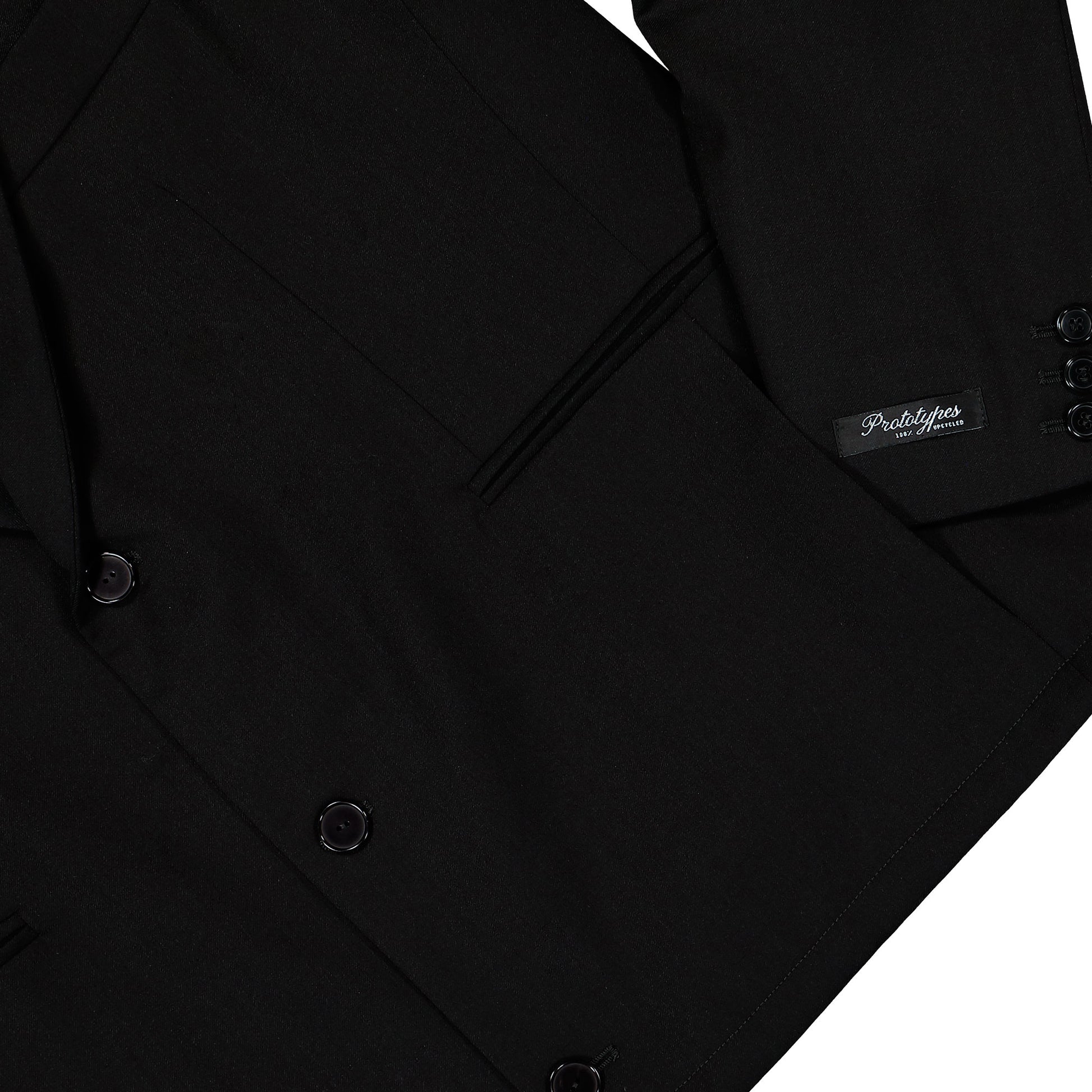Prototypes Backless Tailored Jacket Black Detail view 4 | Gate