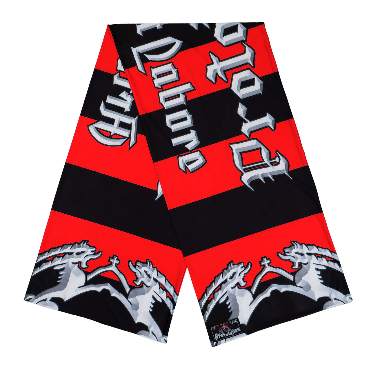 Prototypes Prototypes Fanscarf Red / White Scarves PT08ACC12USRW Detail View 1 | GATE