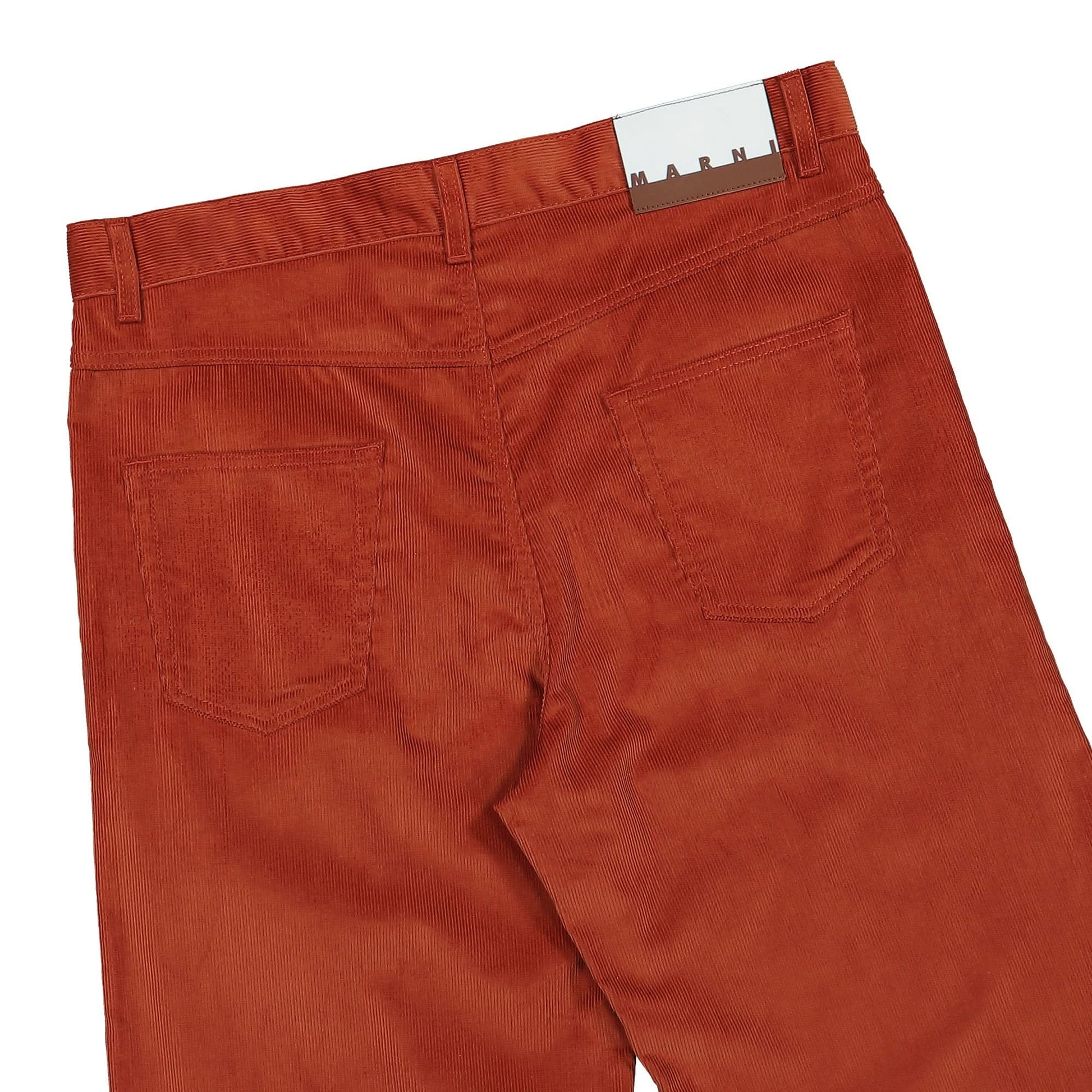 Marni Fine Wale Corduroy Trousers Orange Detail view 5 | Gate