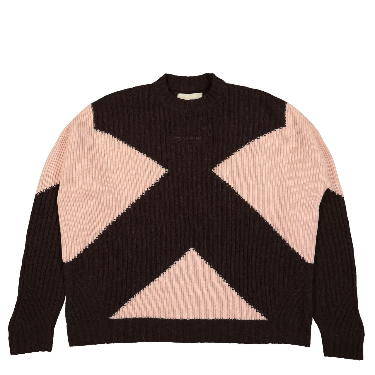 GmbH Knitted Unisex Color Blocked Jumper Brown Detail view 1 | Gate