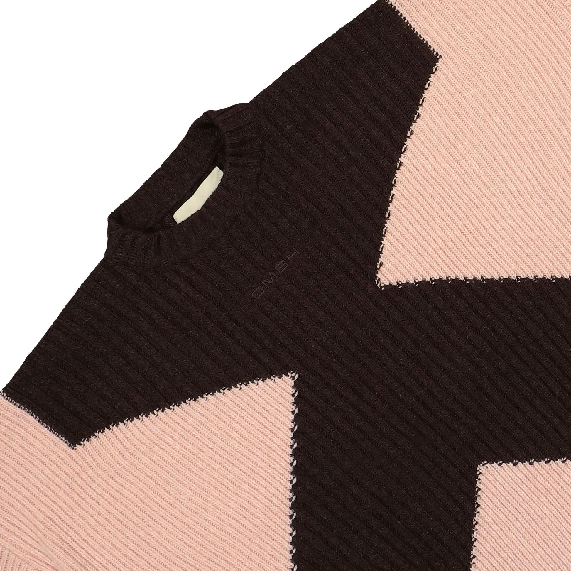 GmbH Knitted Unisex Color Blocked Jumper Brown Detail view 3 | Gate