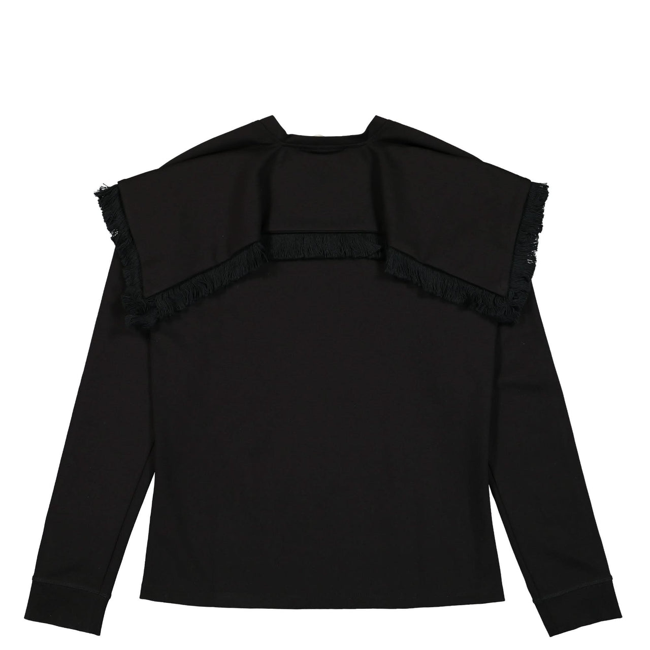 GmbH Rami Long Sleeve Top With Integrated Shawl Black Detail view 1 | Gate