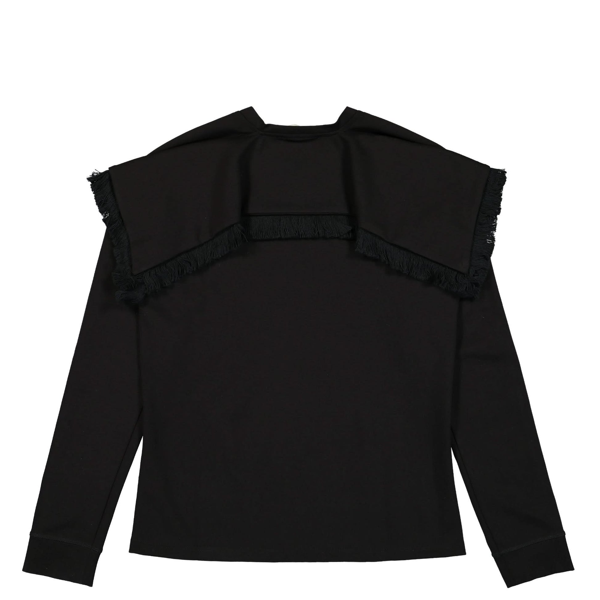 GmbH Rami Long Sleeve Top With Integrated Shawl Black Detail view 2 | Gate