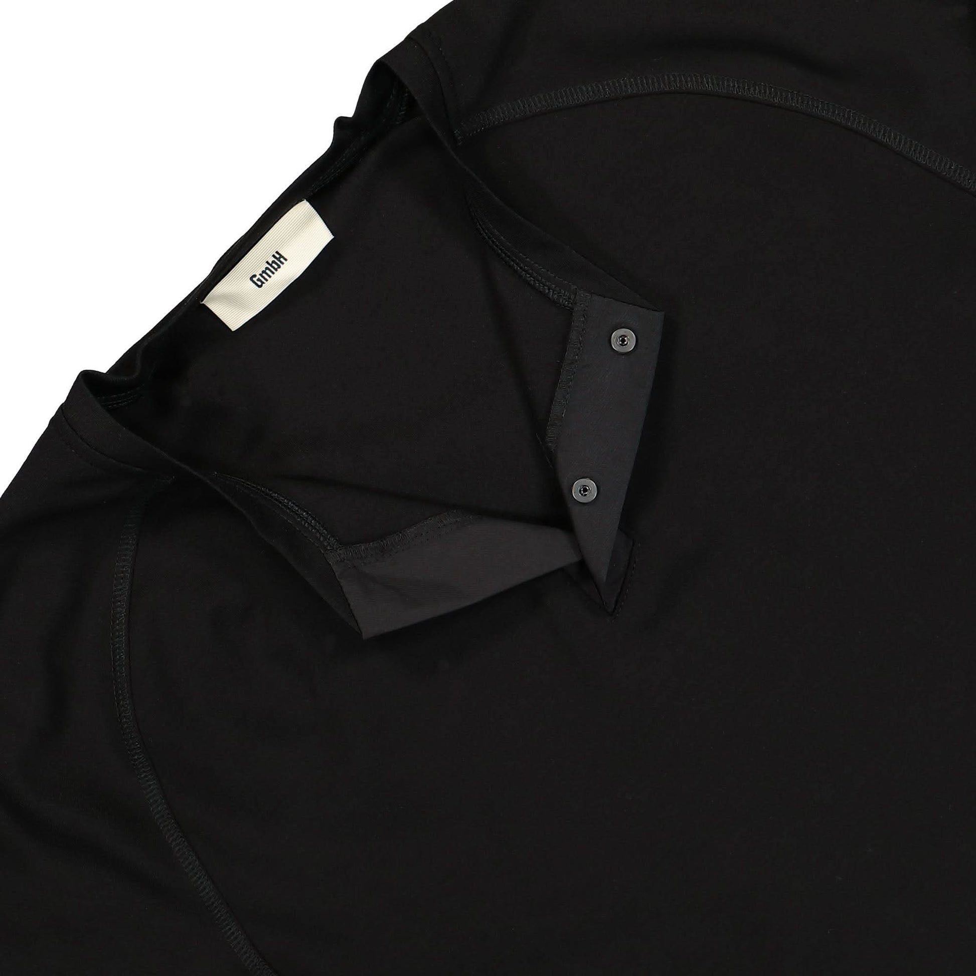 GmbH Rami Long Sleeve Top With Integrated Shawl Black Detail view 3 | Gate