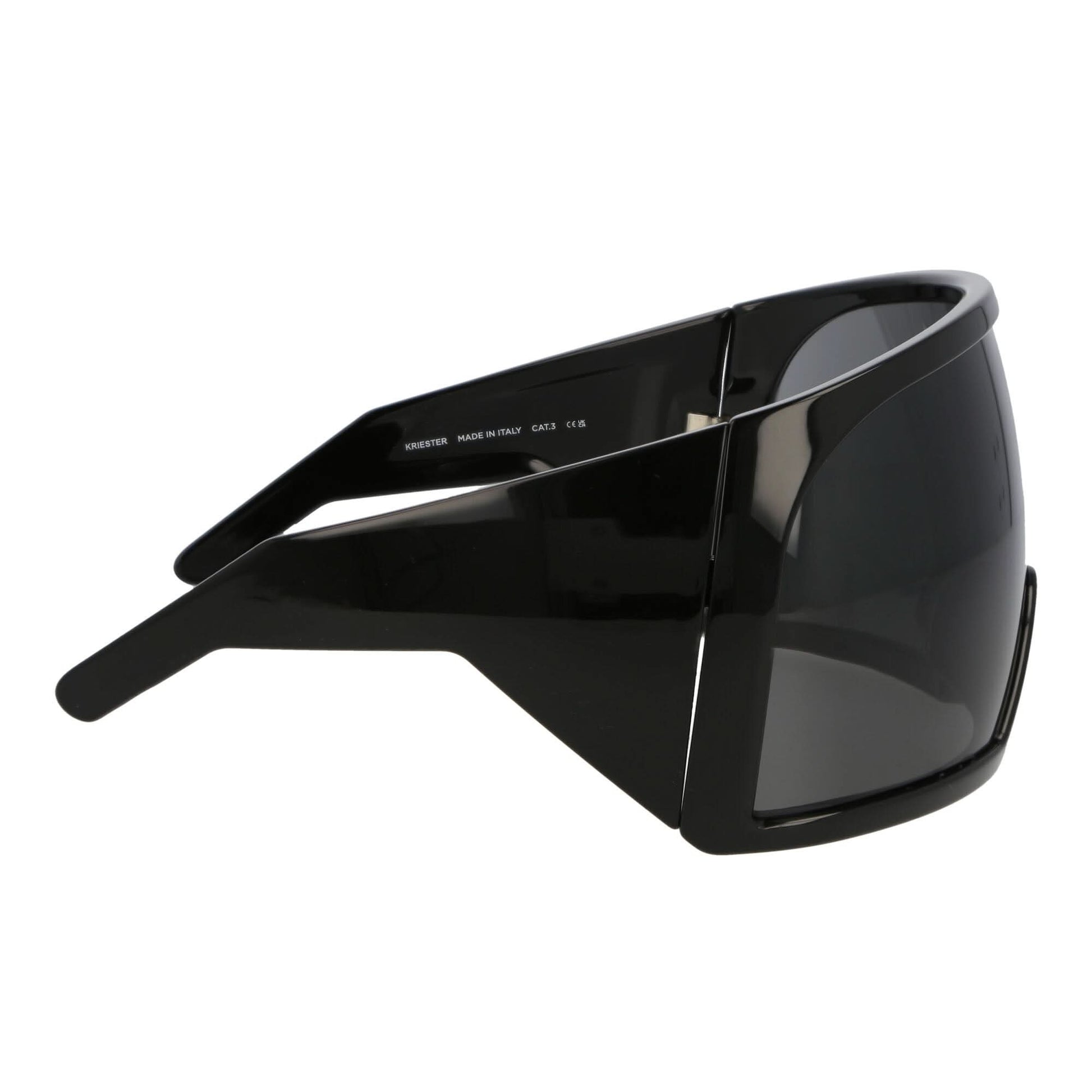 Rick Owens Kriester Shiny Sunglasses Black Detail view 3 | Gate