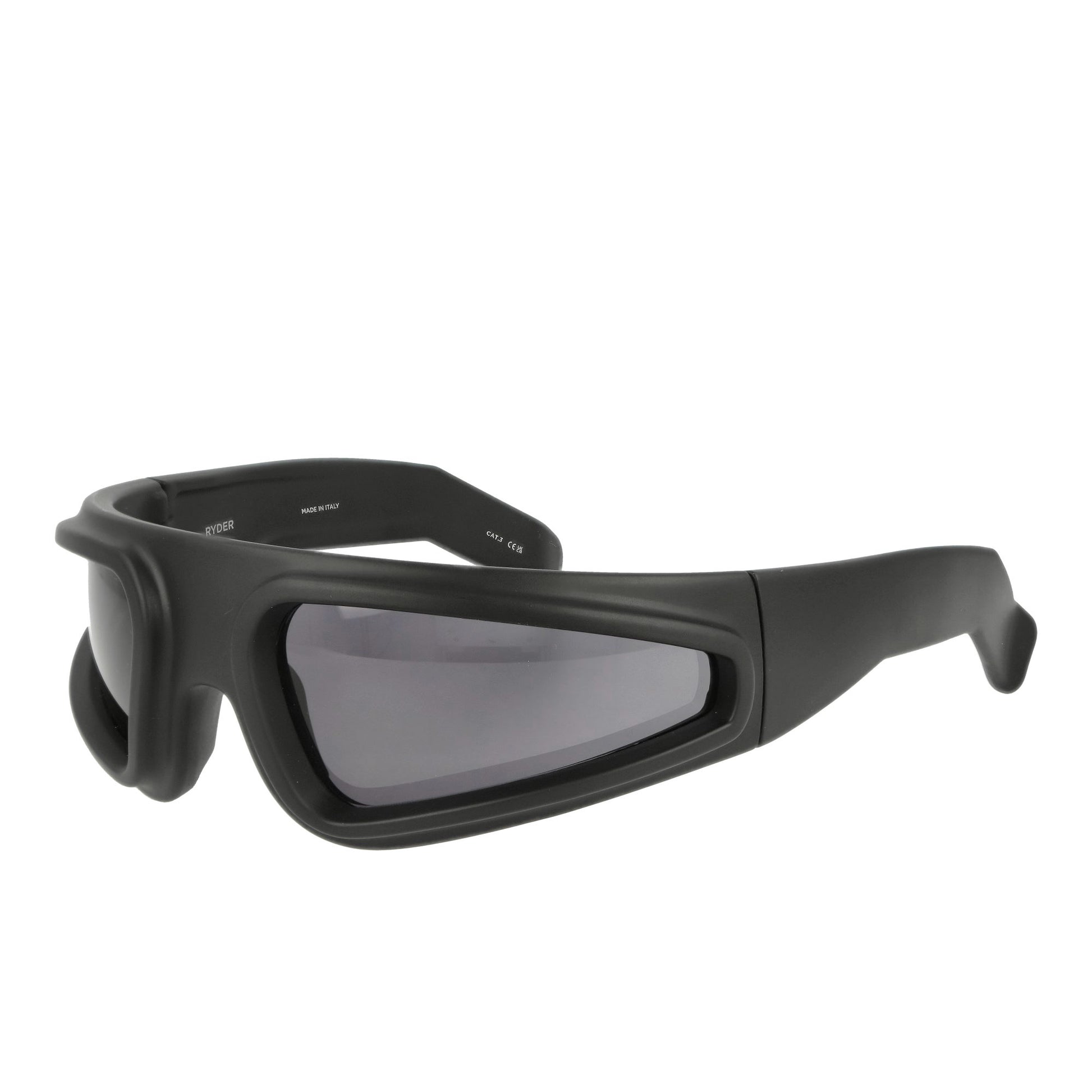 Rick Owens Ryder Sunglasses Black Temple / Black Lens Glasses RG0000012 GBLKB 0909 Detail View 1 | GATE