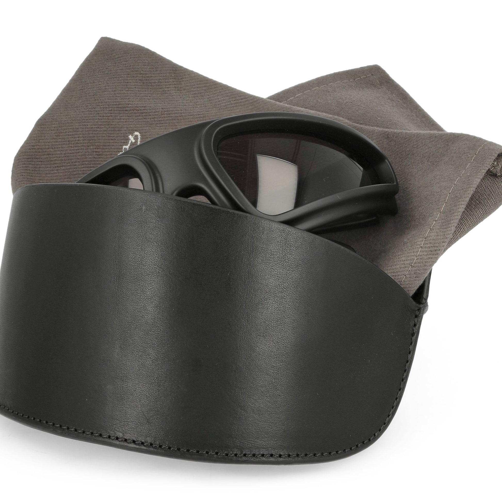 Rick Owens Ryder Sunglasses Black Temple / Black Lens Glasses RG0000012 GBLKB 0909 Detail View 4 | GATE