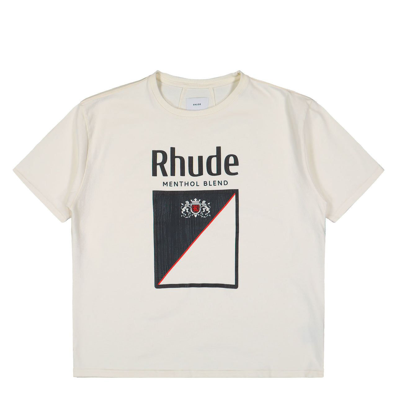 Rhude Collins Fumar Tee Vintage White / Black / Red T-Shirts RHFW25TT04012 Detail View 1 | GATE