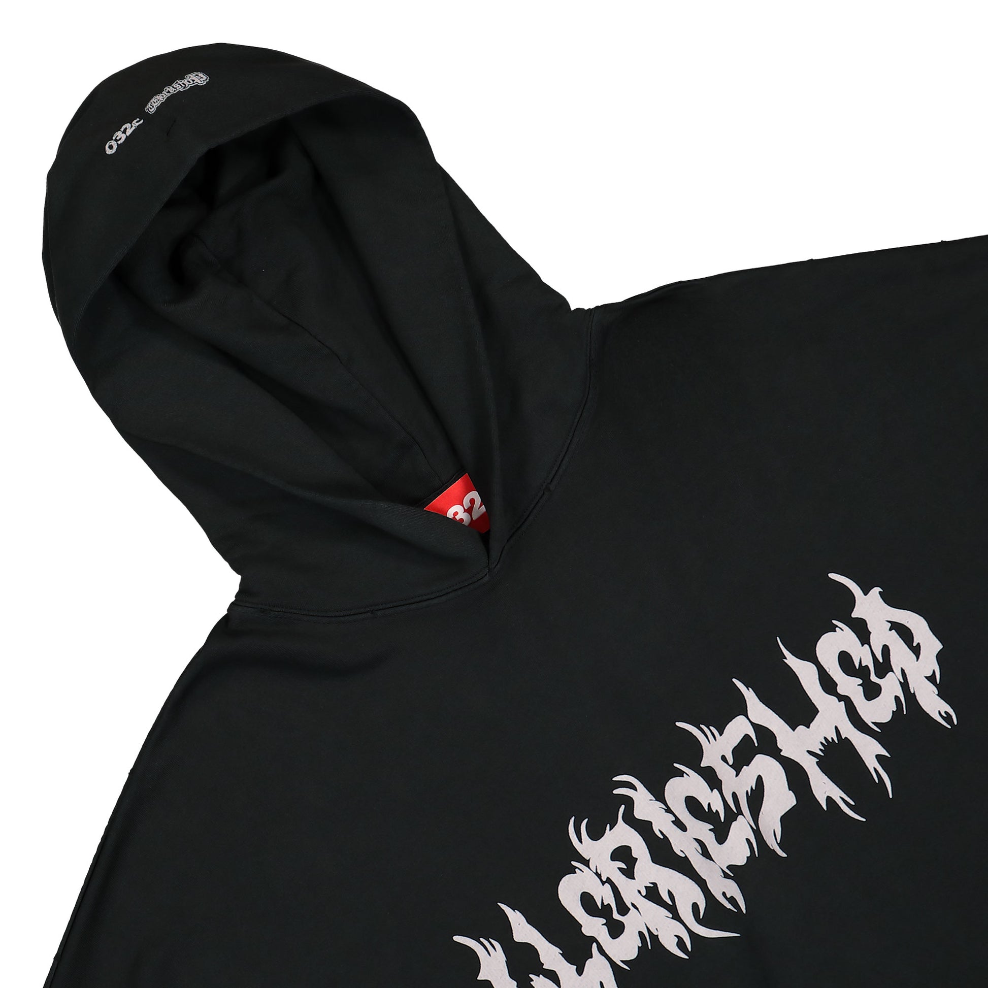 032c Faithless Oversized Hoodie Black Detail view 3 | Gate