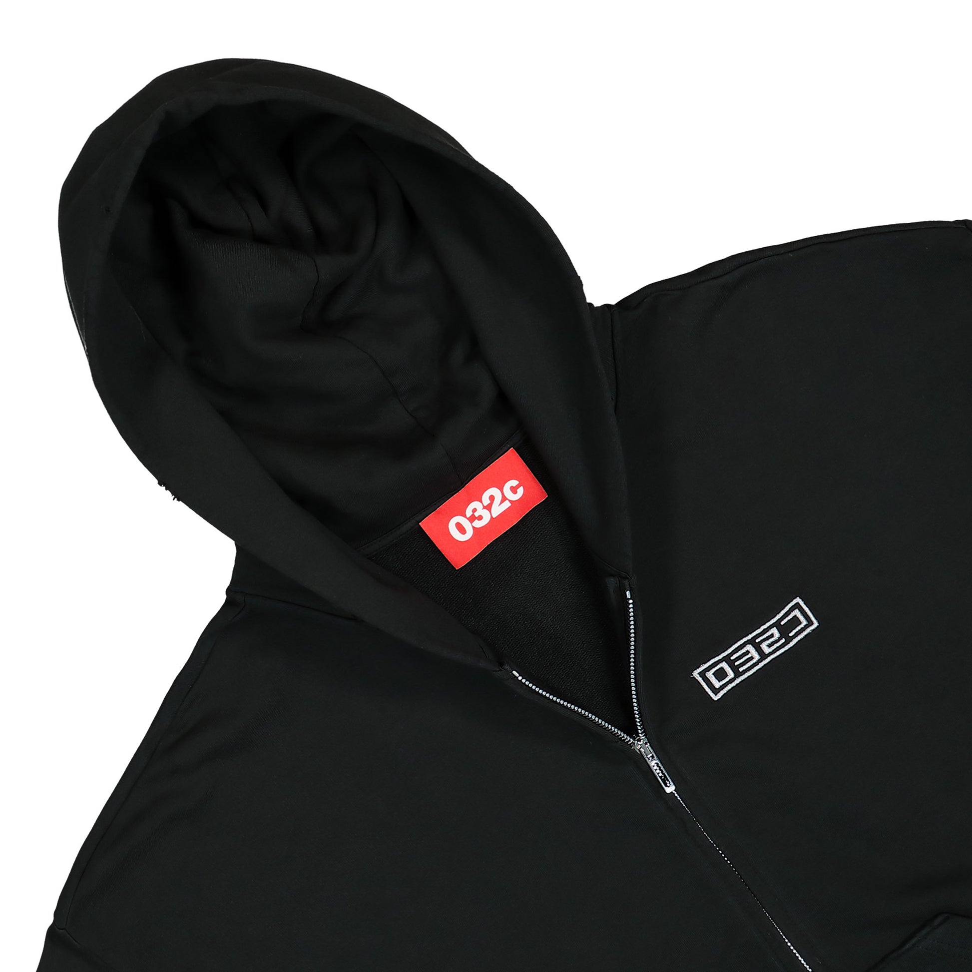 032c Routine Zip Hoodie Black Detail view 3 | Gate