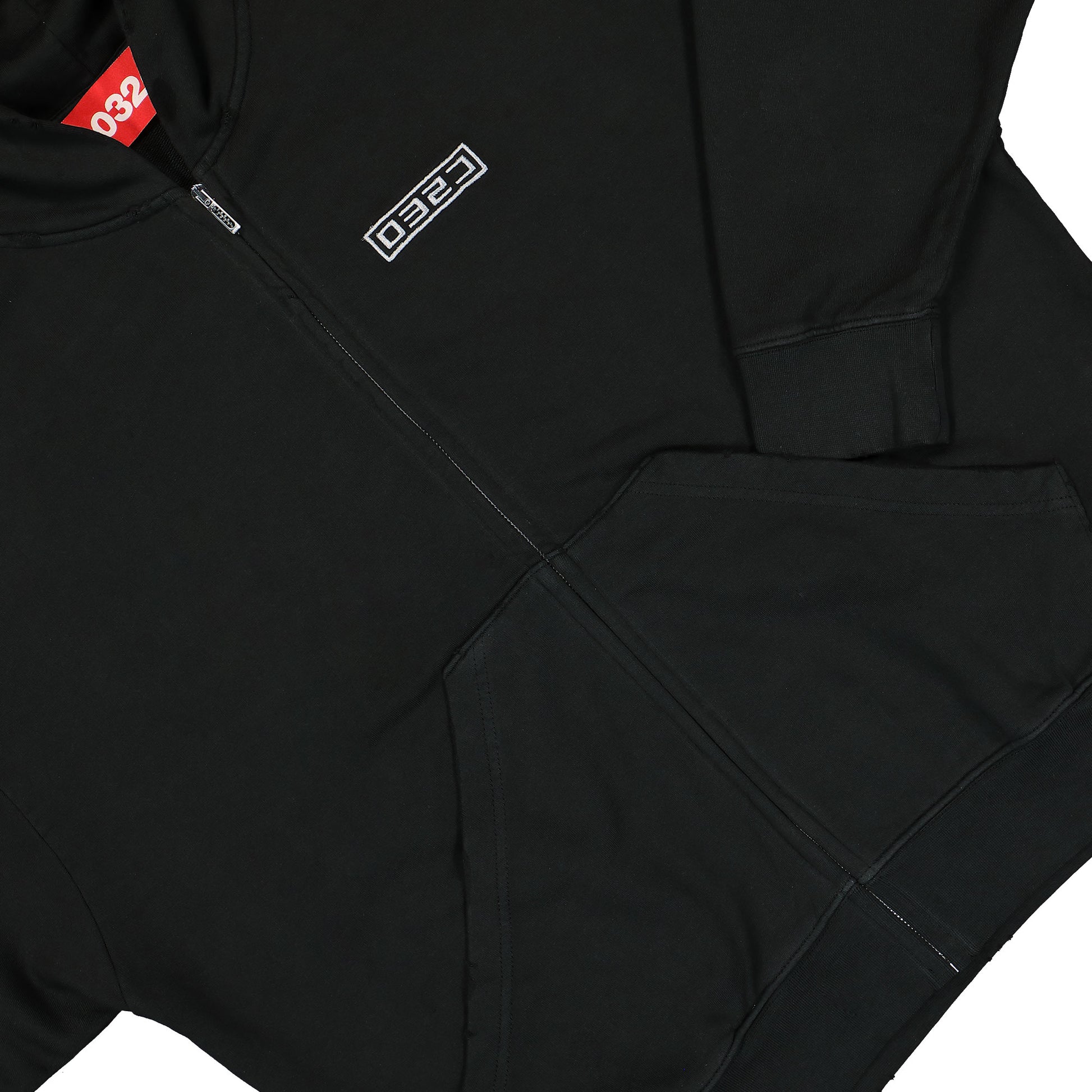032c Routine Zip Hoodie Black Detail view 4 | Gate