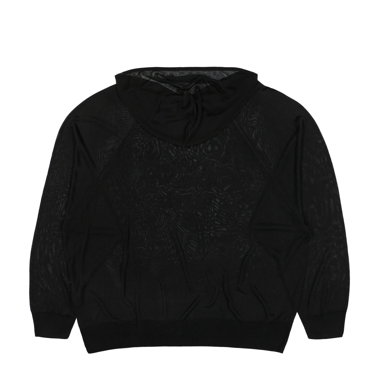 032c Selfie Translucent Hooded Knit Black Detail view 1 | Gate