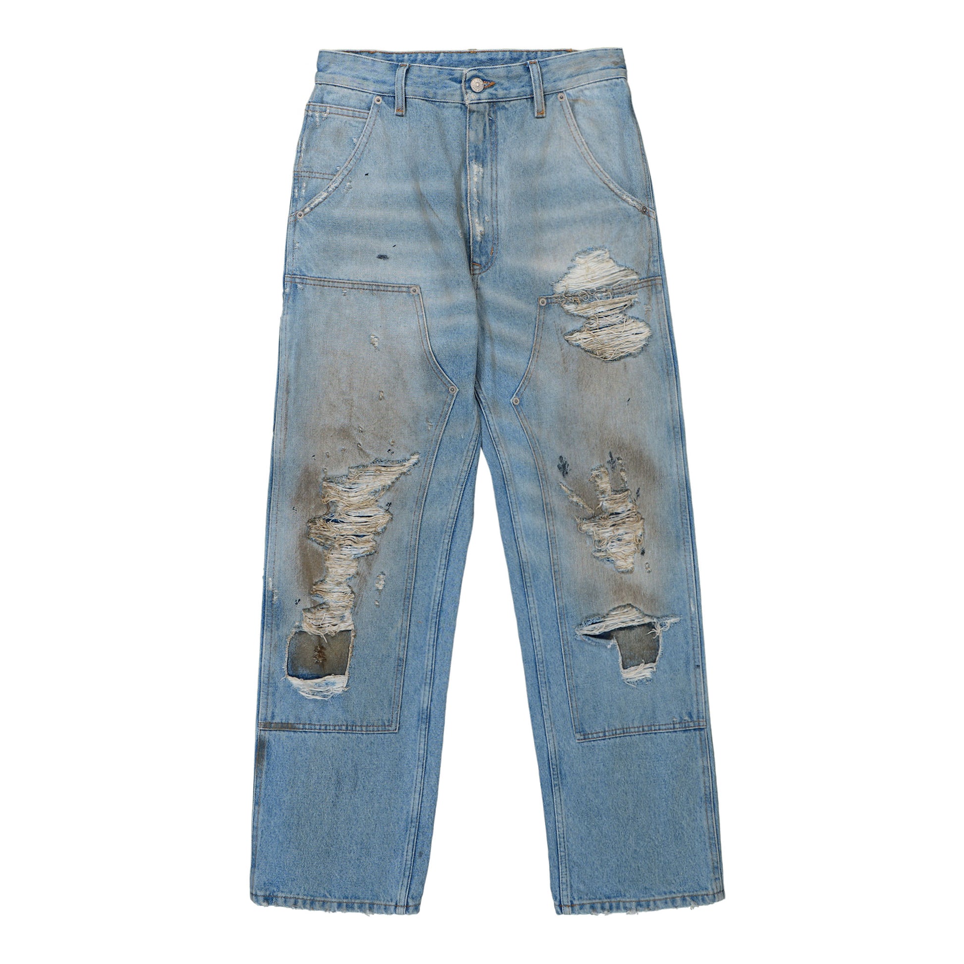 MM6 Maison Margiela Pants 5 Pockets Blue Detail view 1 | Gate