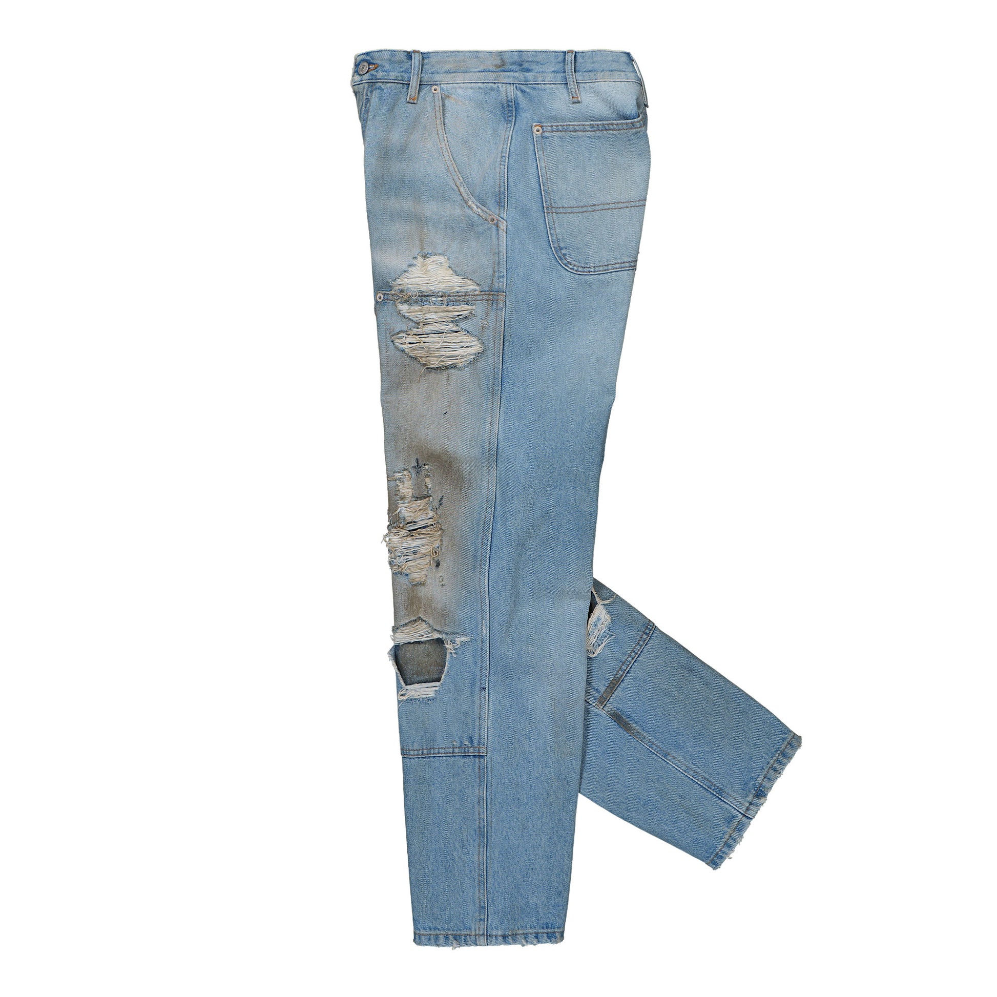 MM6 Maison Margiela Pants 5 Pockets Blue Detail view 4 | Gate