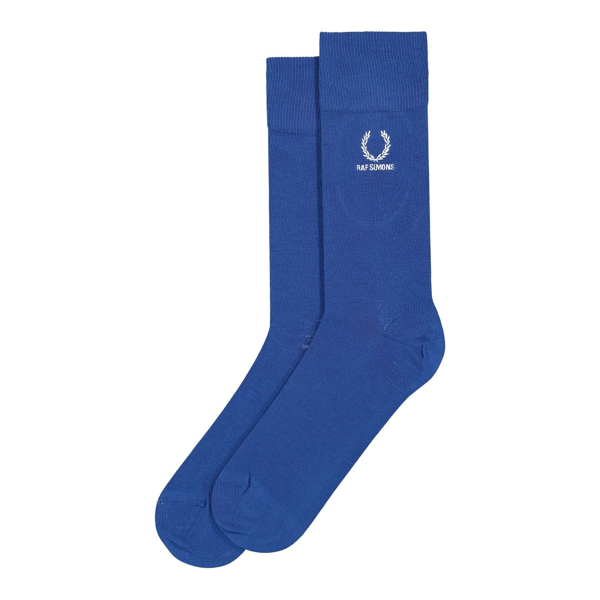 Fred Perry Embroided Socks Blue Detail view 1 | Gate
