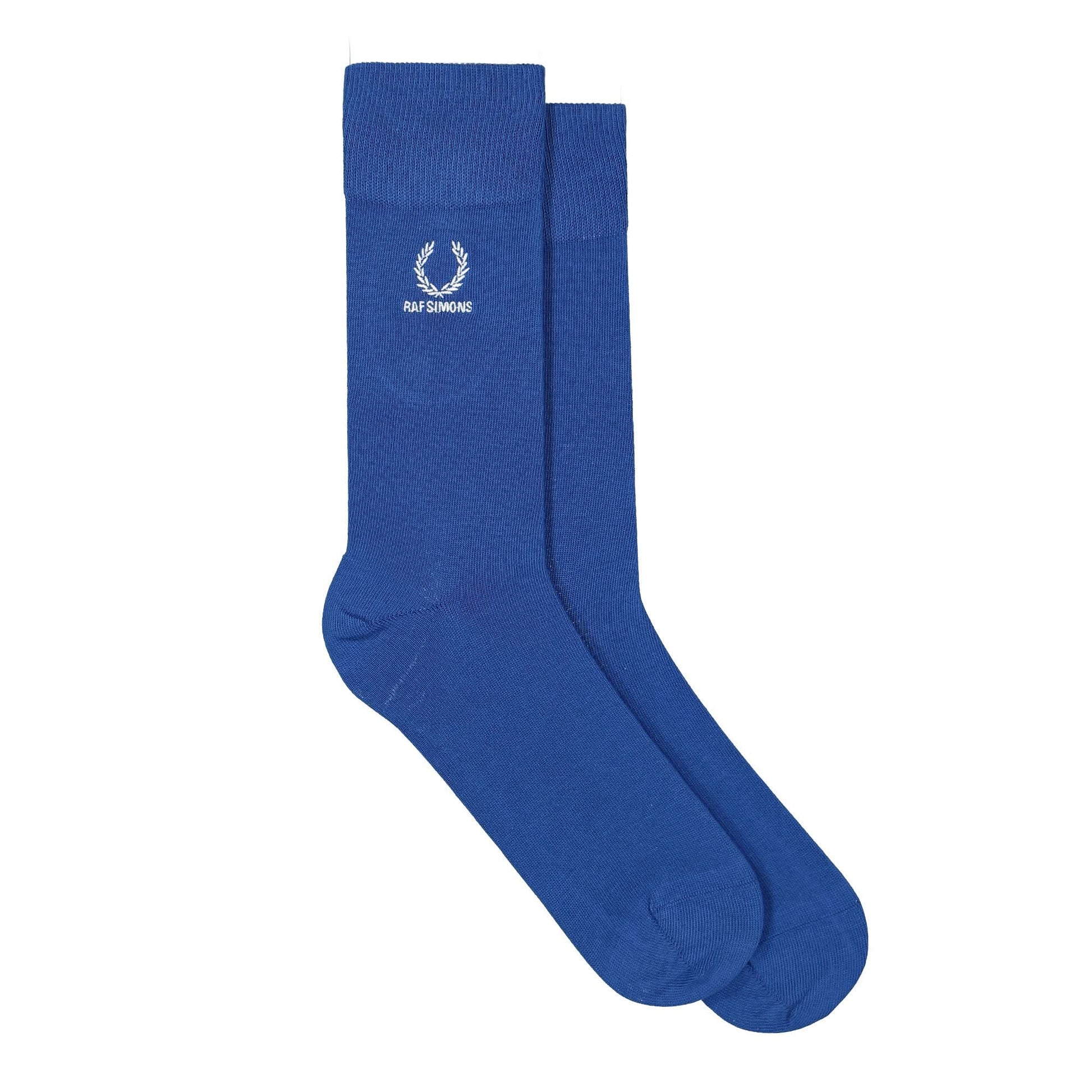 Fred Perry Embroided Socks Blue Detail view 2 | Gate