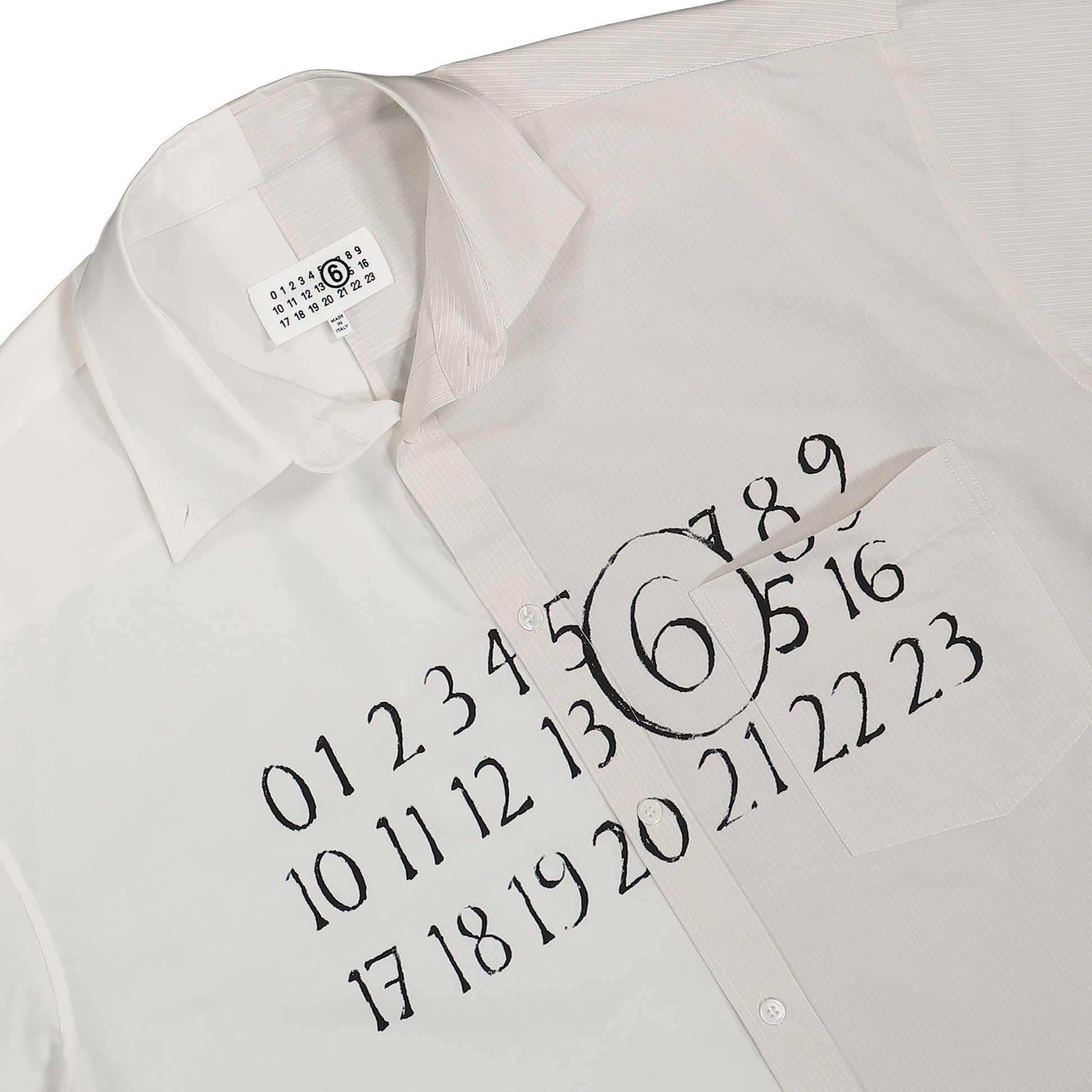 MM6 Maison Margiela Short-sleeved Shirt Beige Detail view 4 | Gate