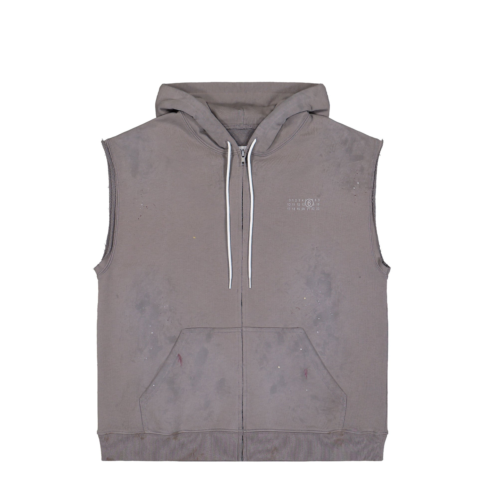MM6 Maison Margiela Sweat Jacket Taupe Vests SH2HG0005 M25013 803 Detail View 1 | GATE