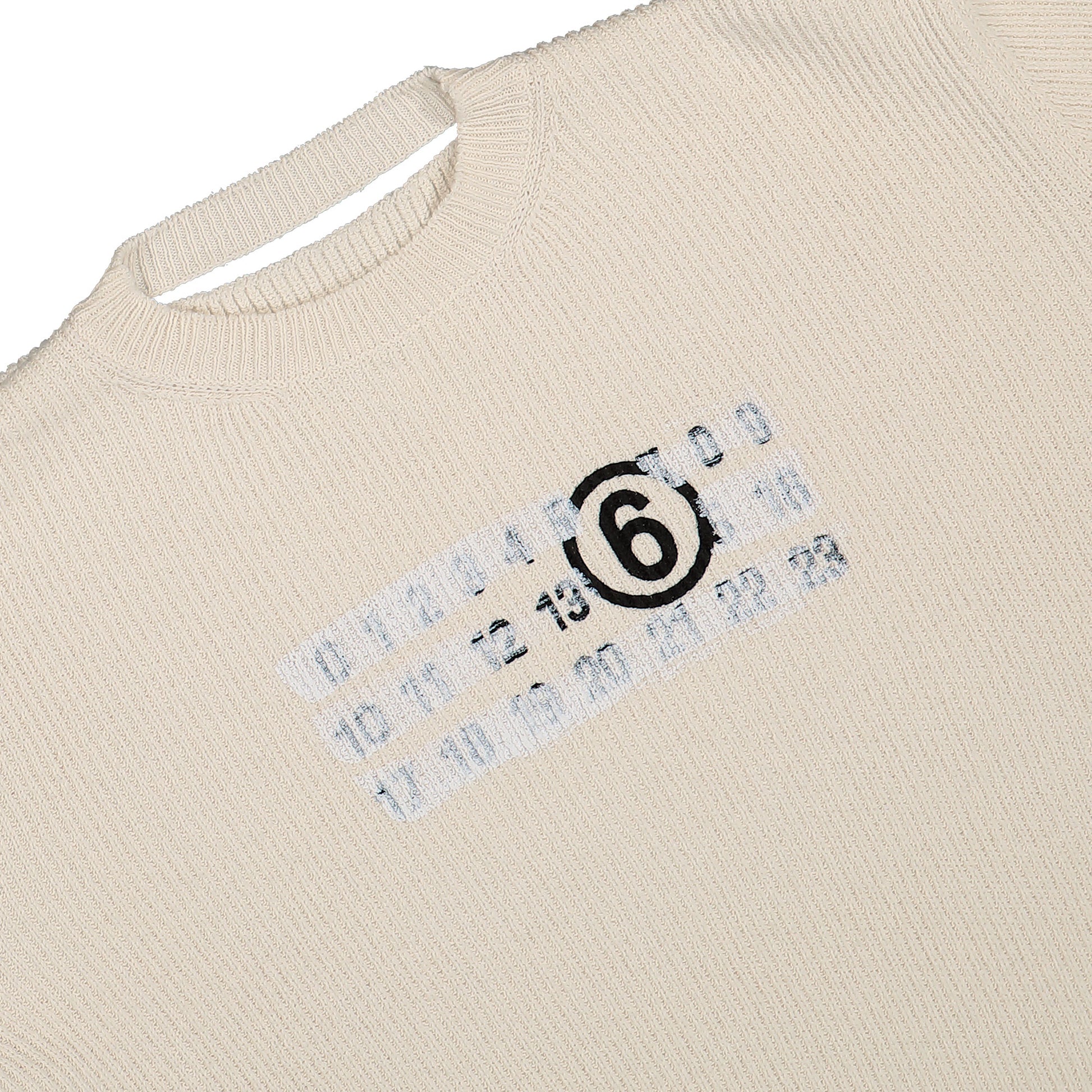 MM6 Maison Margiela Crewneck Beige Detail view 3 | Gate