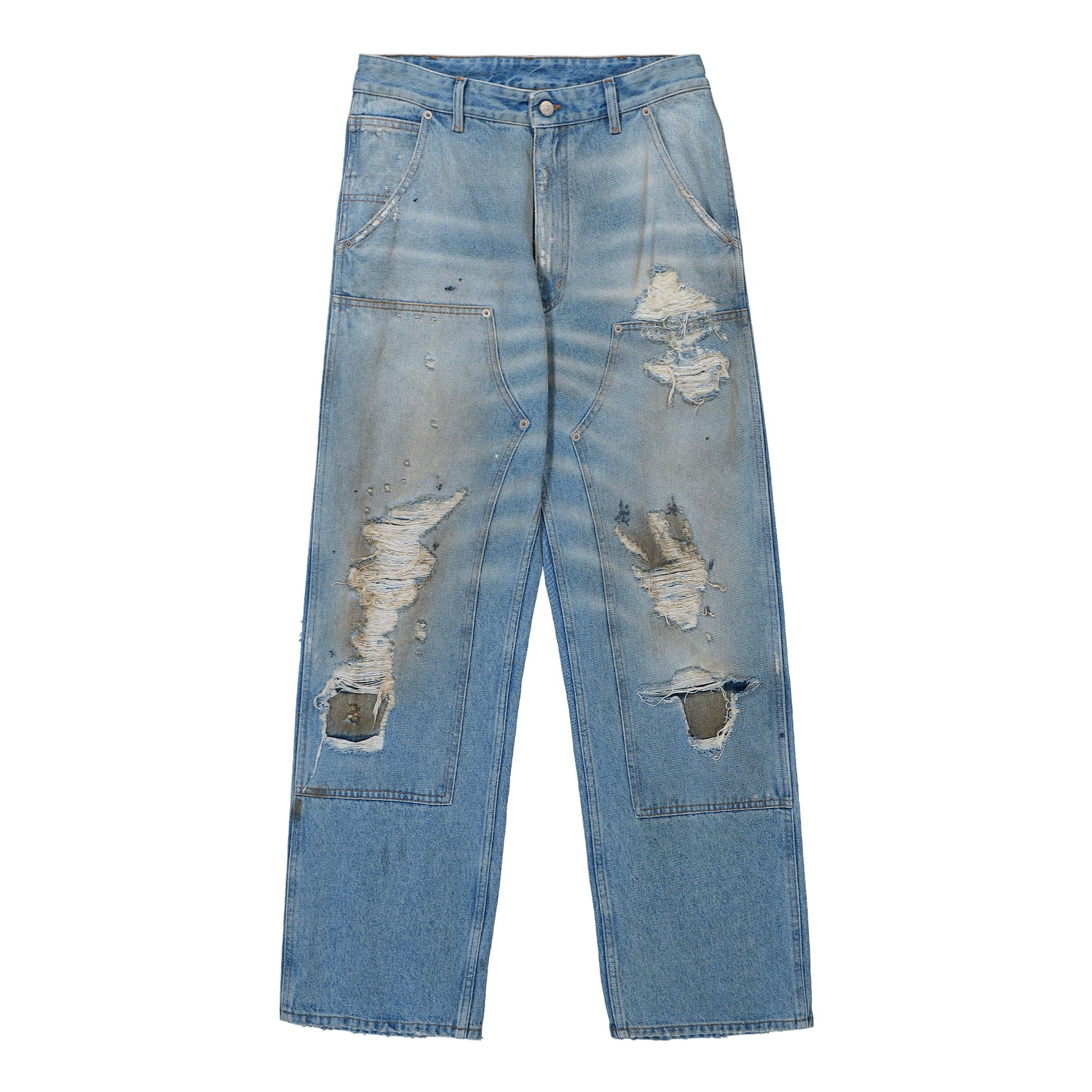MM6 Maison Margiela Pants 5 Pockets Blue Detail view 1 | Gate