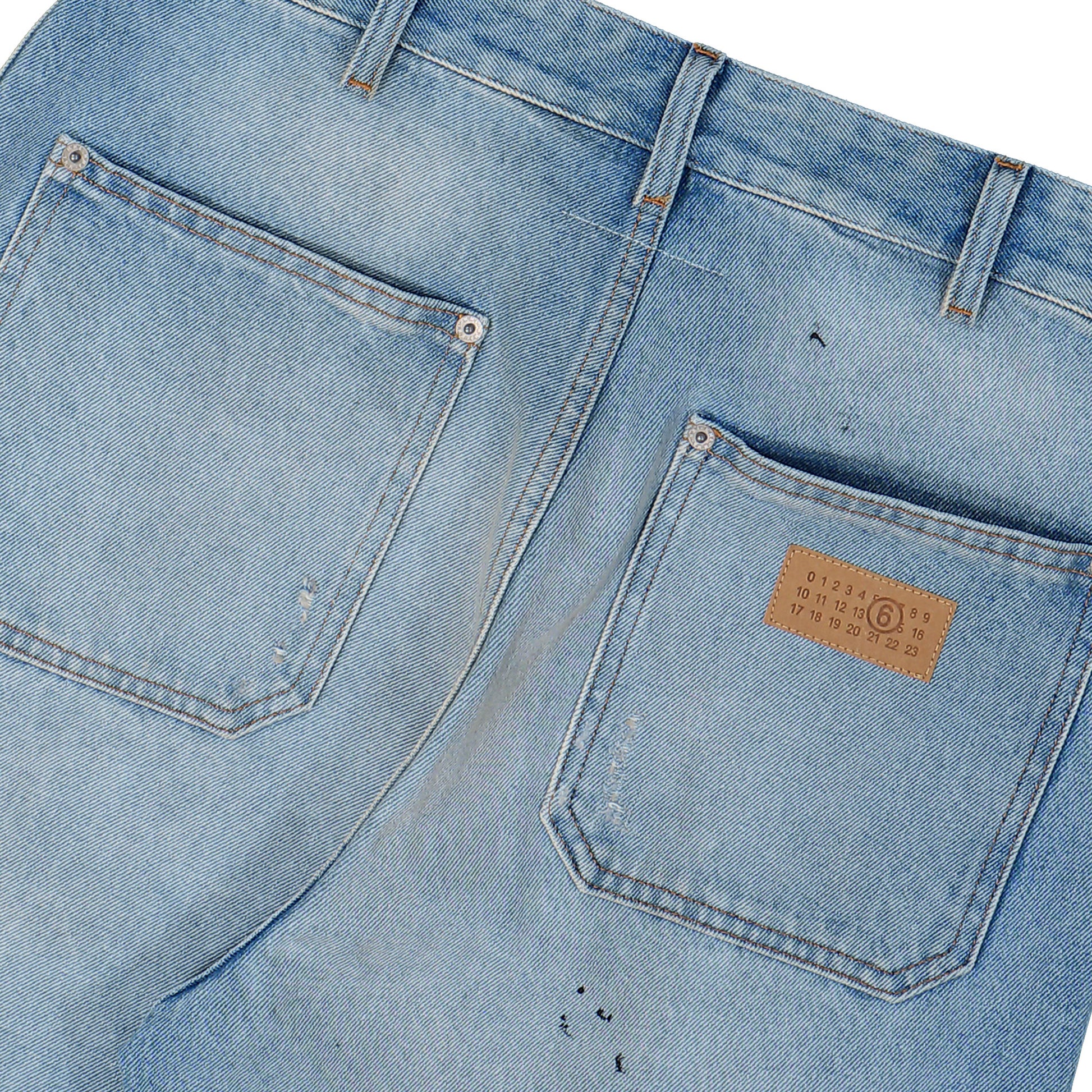 MM6 Maison Margiela Pants 5 Pockets Blue Detail view 5 | Gate