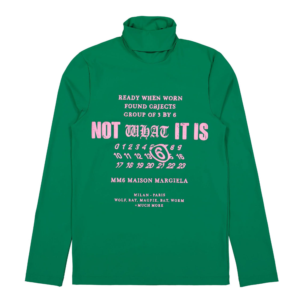 MM6 Maison Margiela Long-sleeved Top Green Detail view 1 | Gate