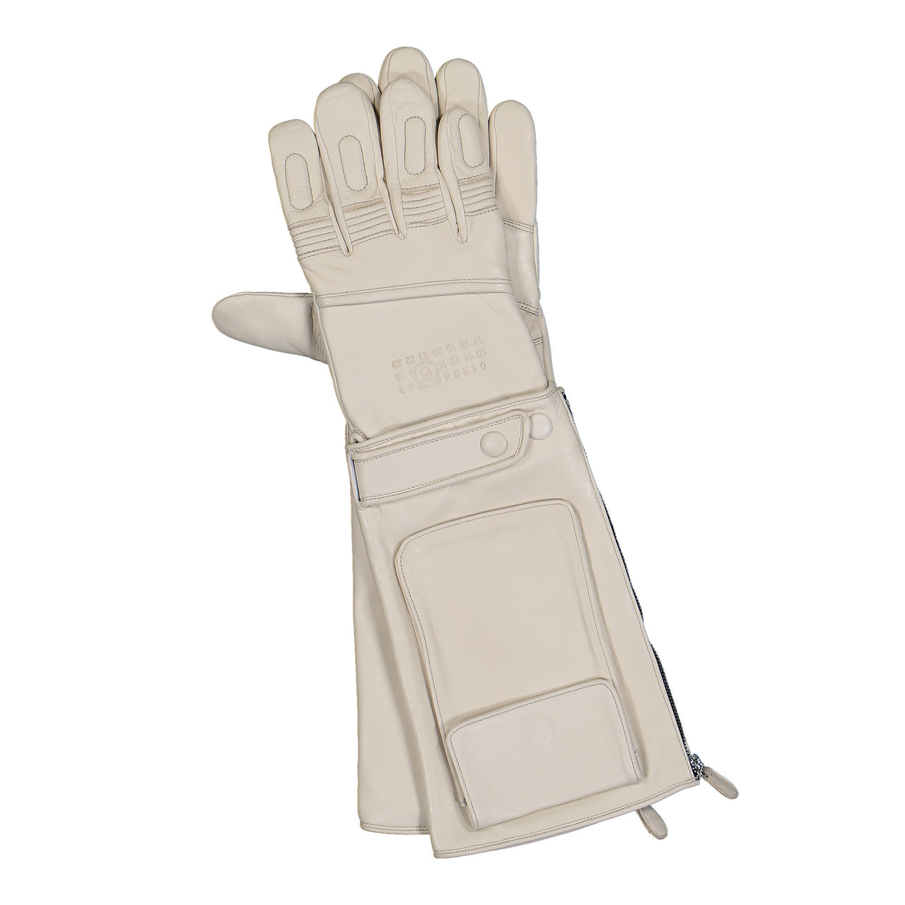 Agnelle x MM6 Maison Margiela Gloves Beige Gloves SH2TS0004 M07014 101 Detail View 1 | GATE