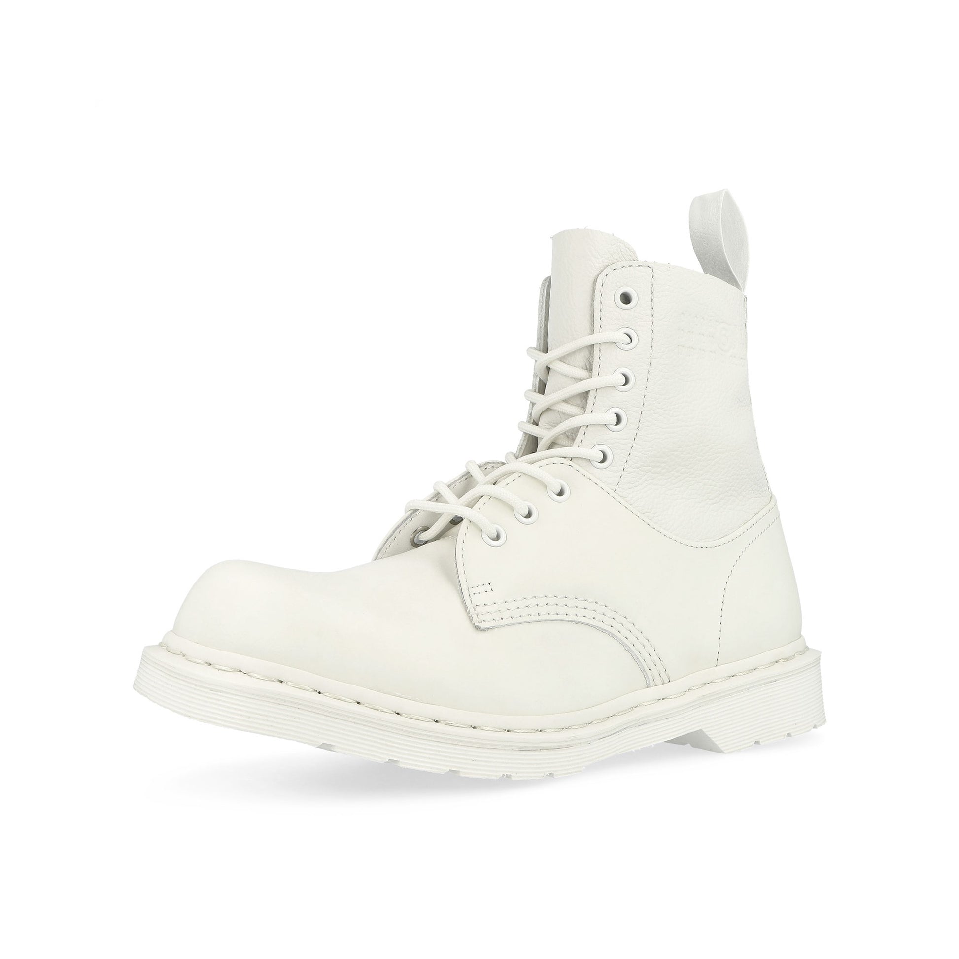 MM6 Maison Margiela x Dr. Martens 1460 Twist MM6 White / Optical White Boots SH3WU0013 HB009 Detail View 4 | GATE