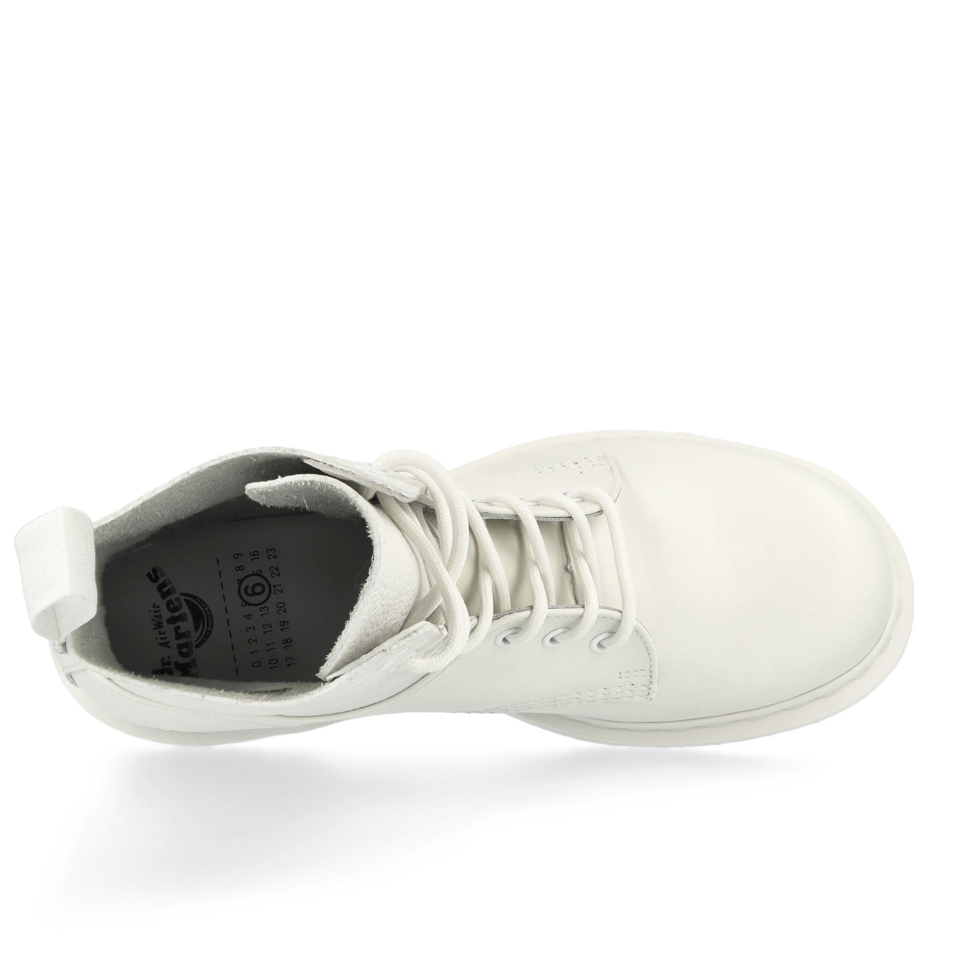 MM6 Maison Margiela x Dr. Martens 1460 Twist MM6 White / Optical White Boots SH3WU0013 HB009 Detail View 5 | GATE