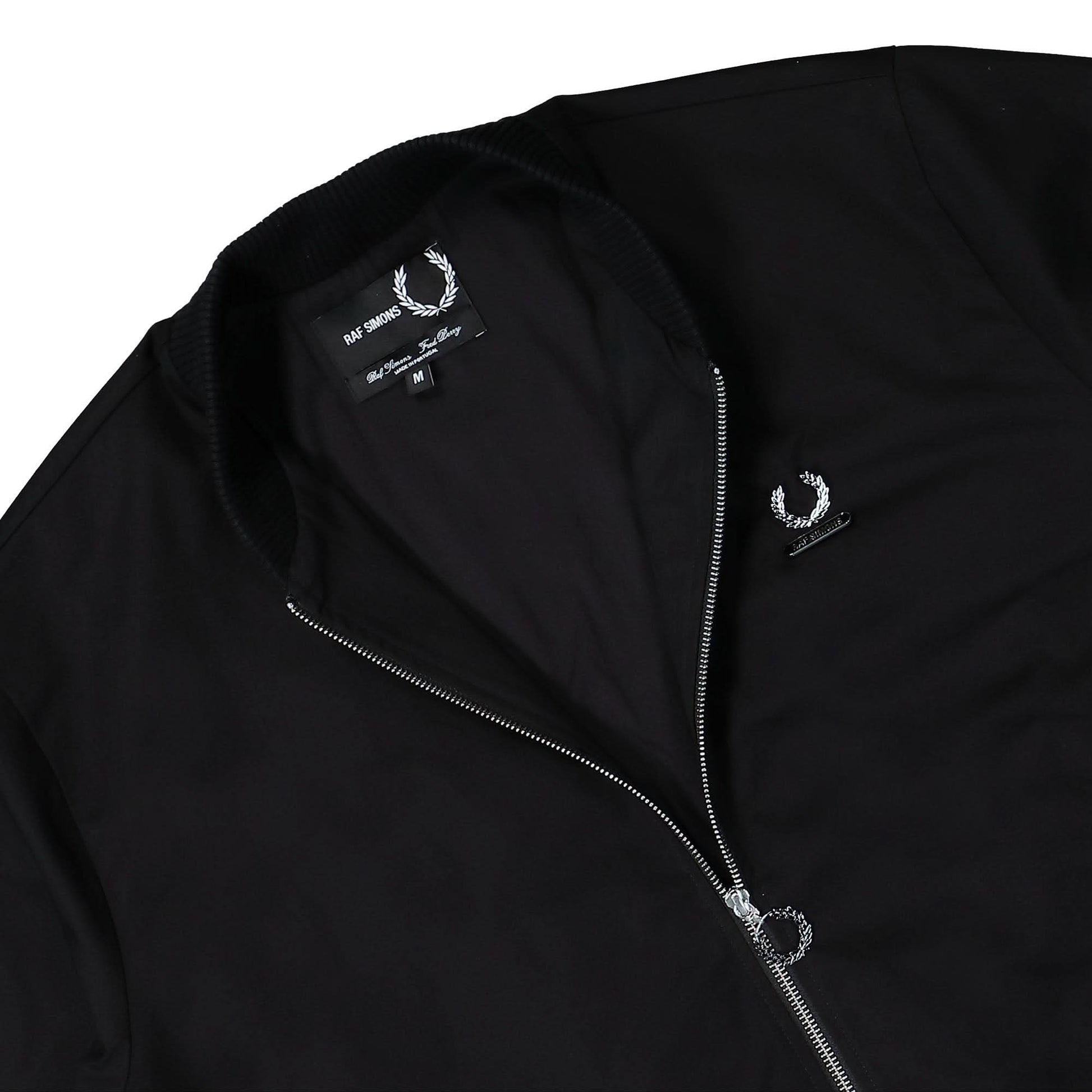 Fred Perry Printed Bomber Jacket Black Detail view 4 | Gate