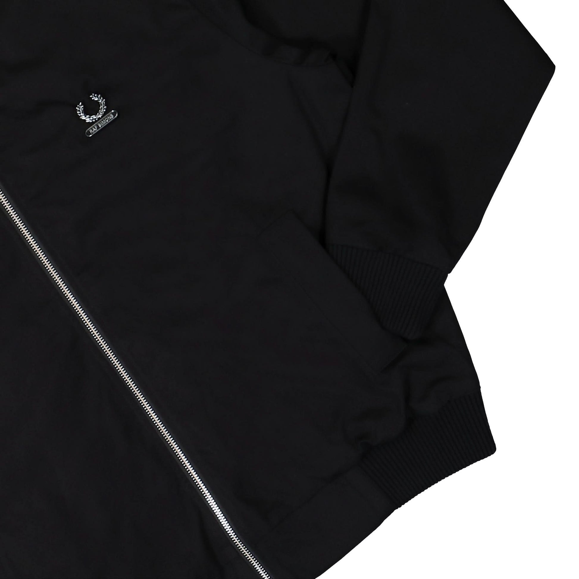 Fred Perry Printed Bomber Jacket Black Detail view 3 | Gate