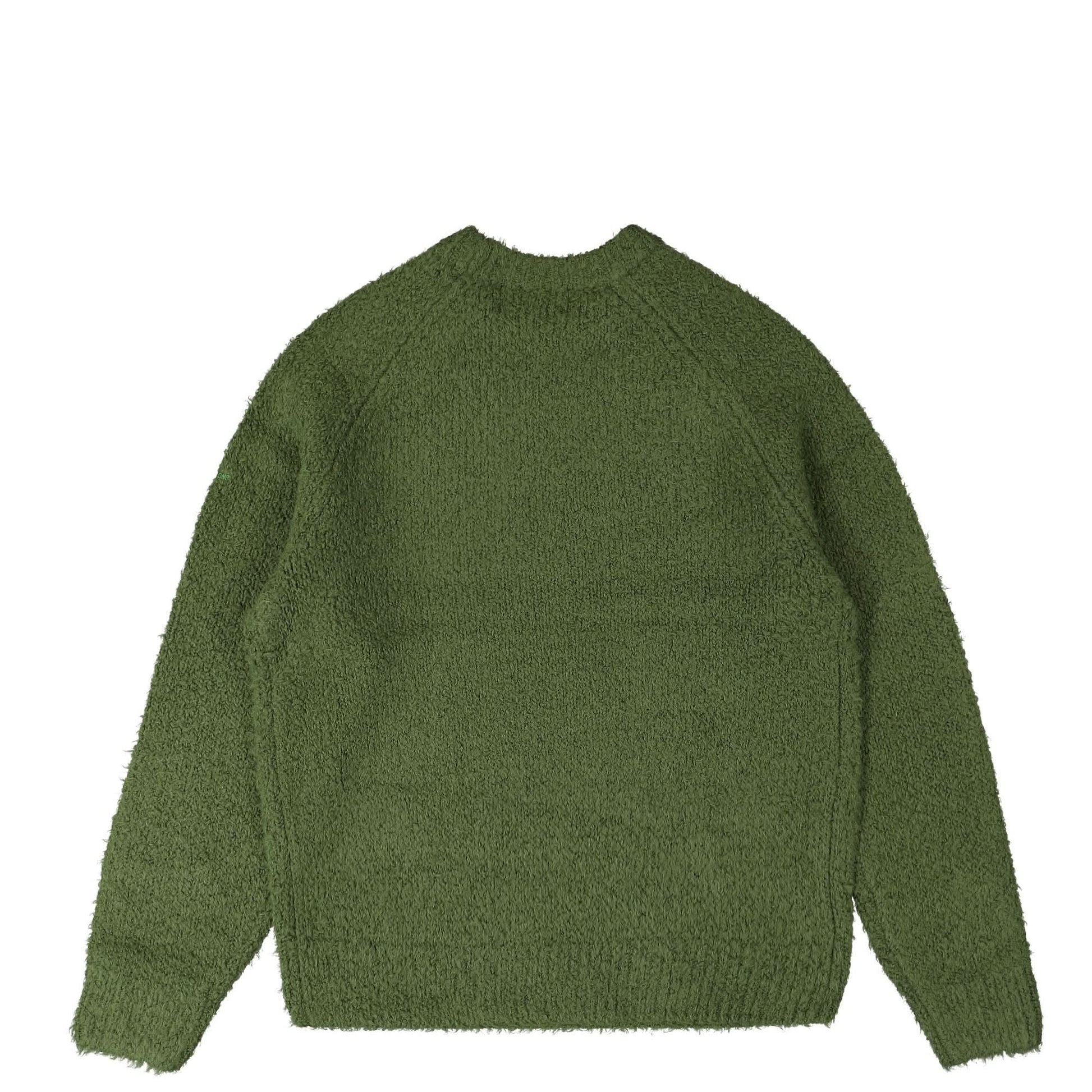 Fred Perry Fluffy Knit Jumper Green Detail view 2 | Gate