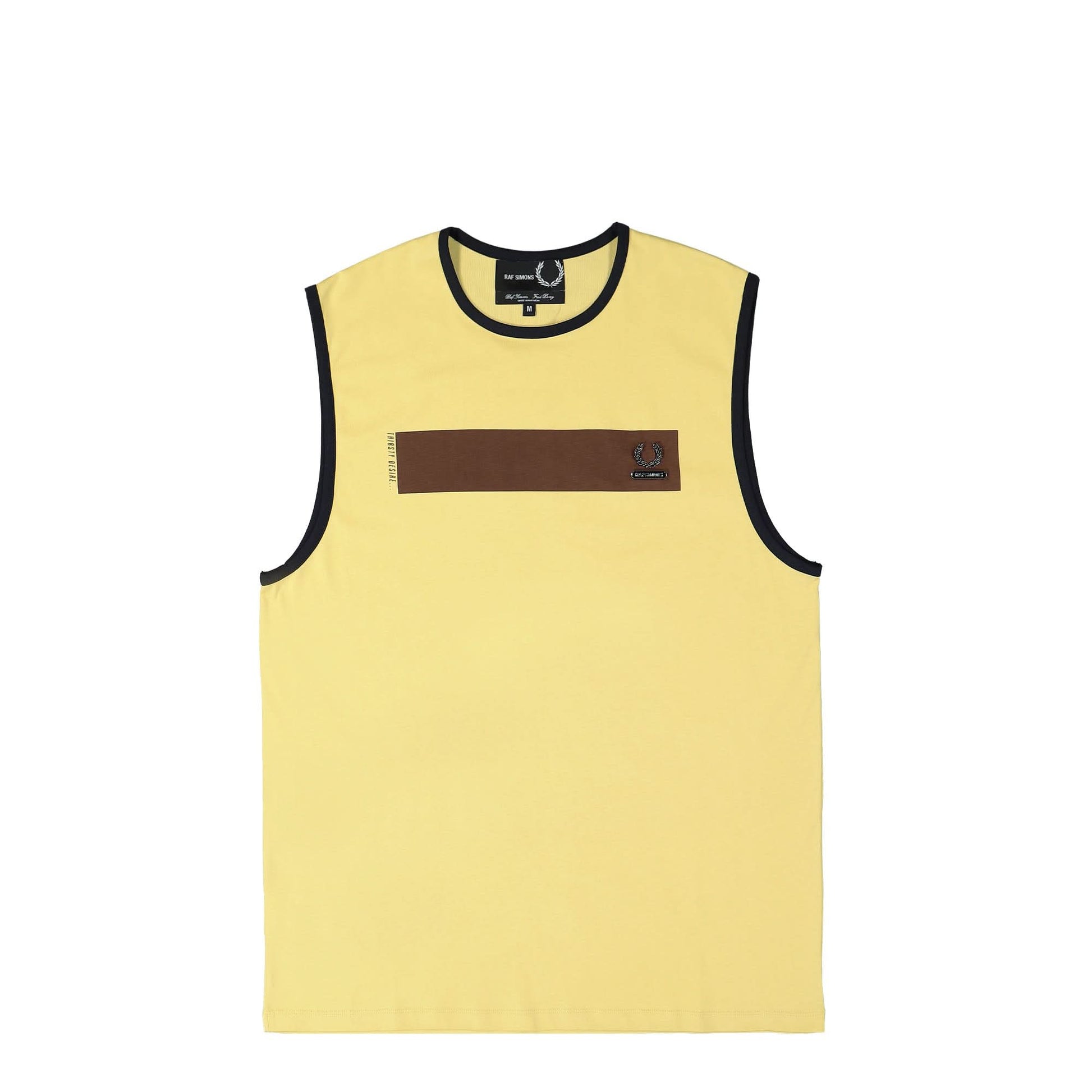 Fred Perry Printed Vest Yellow Detail view 1 | Gate