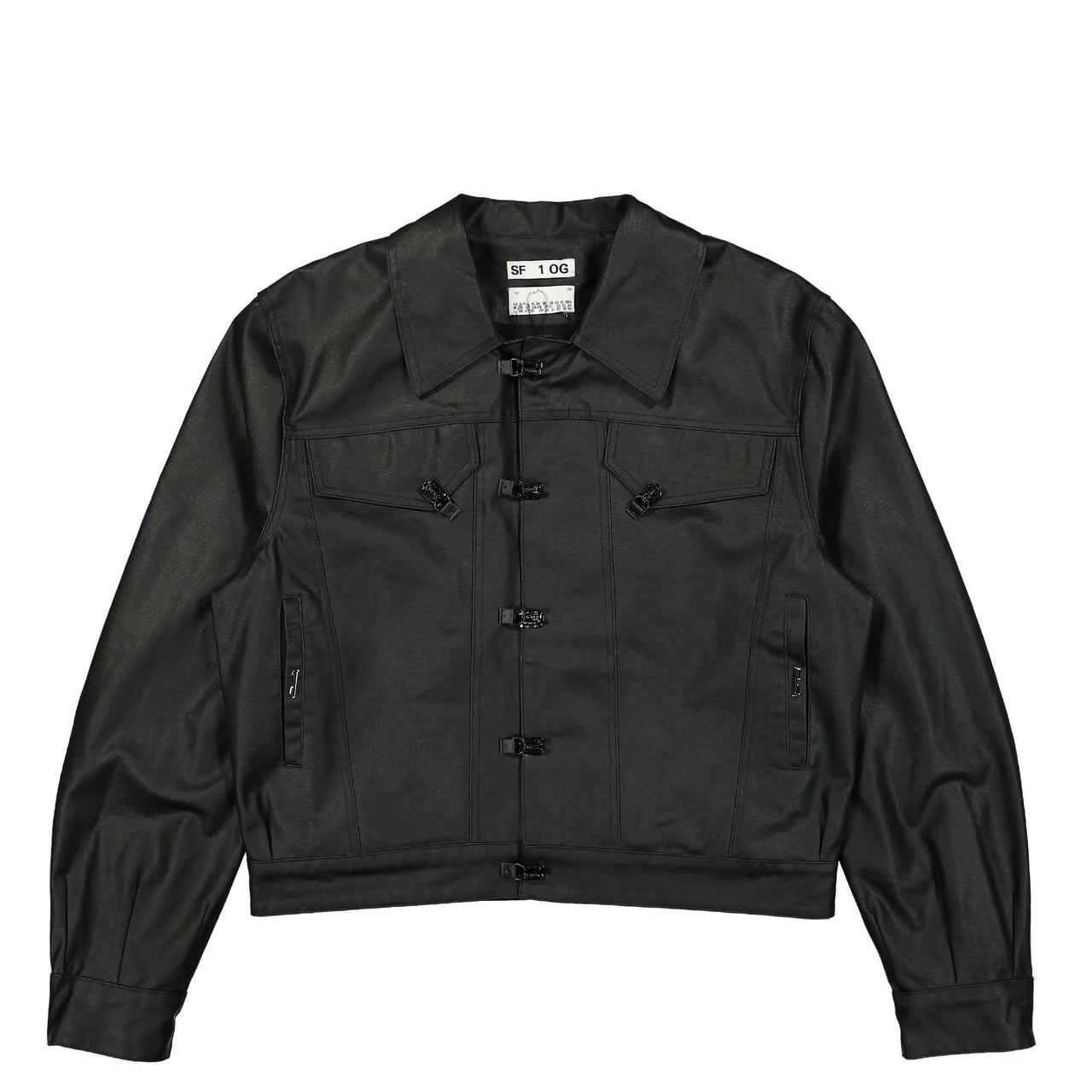 SF1OG Waxed Jacket Black Detail view 1 | Gate