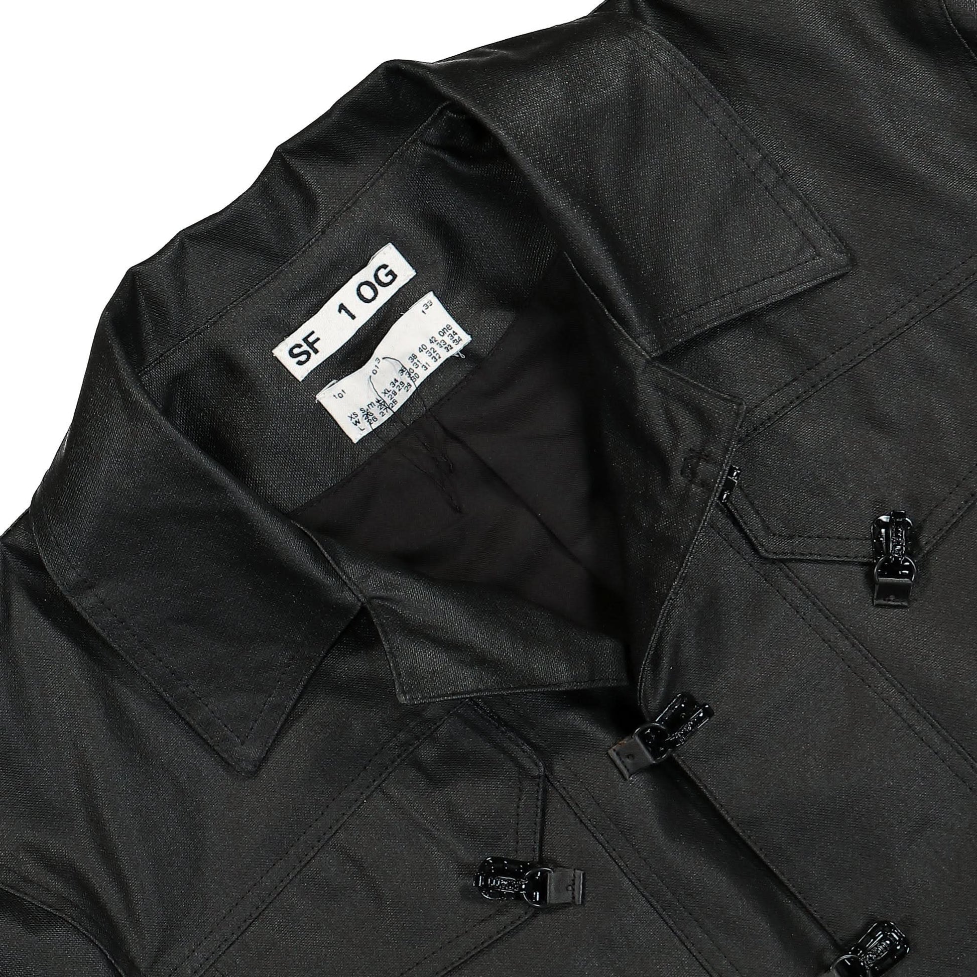 SF1OG Waxed Jacket Black Detail view 3 | Gate