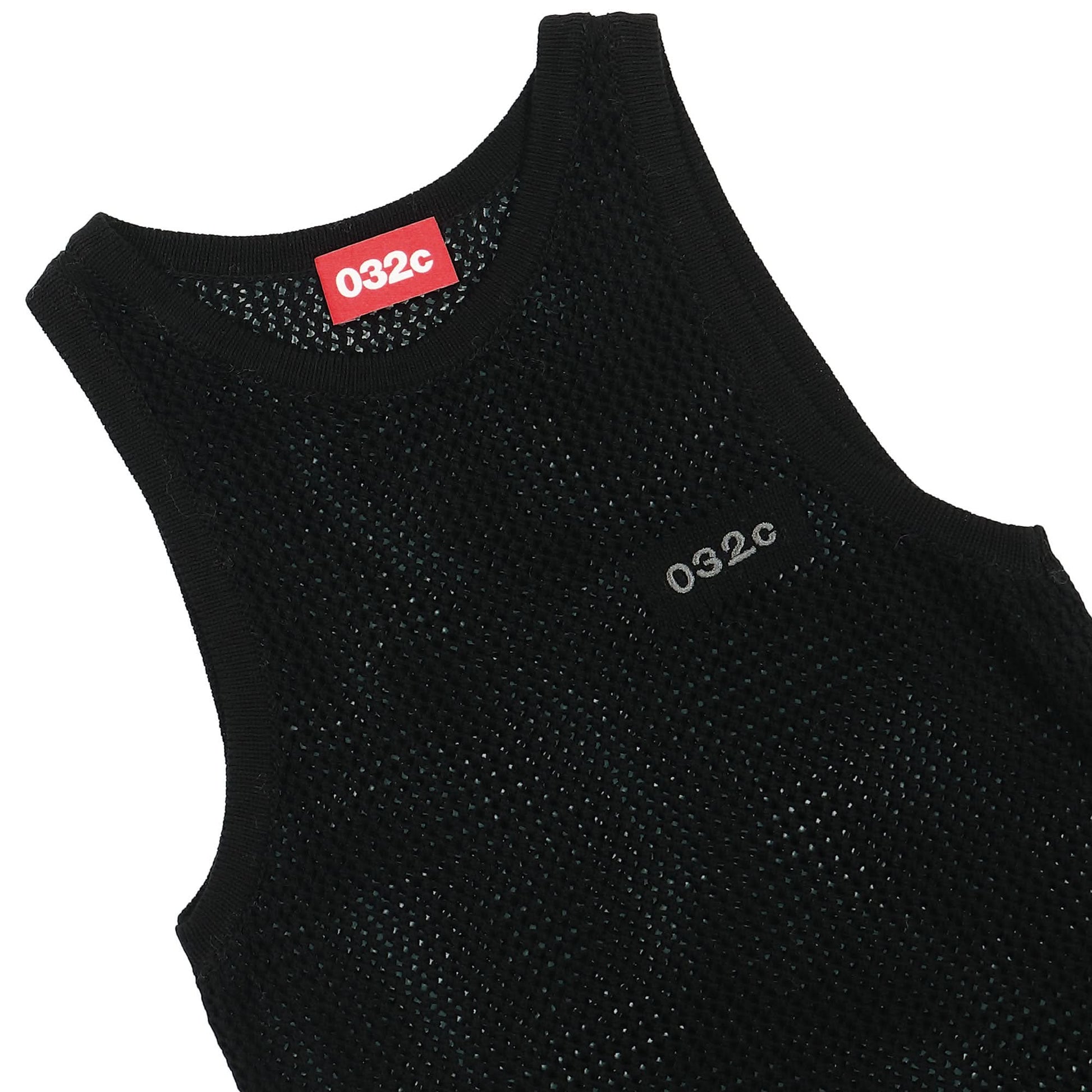 032c Lace Knit Tanktop Black Detail view 3 | Gate