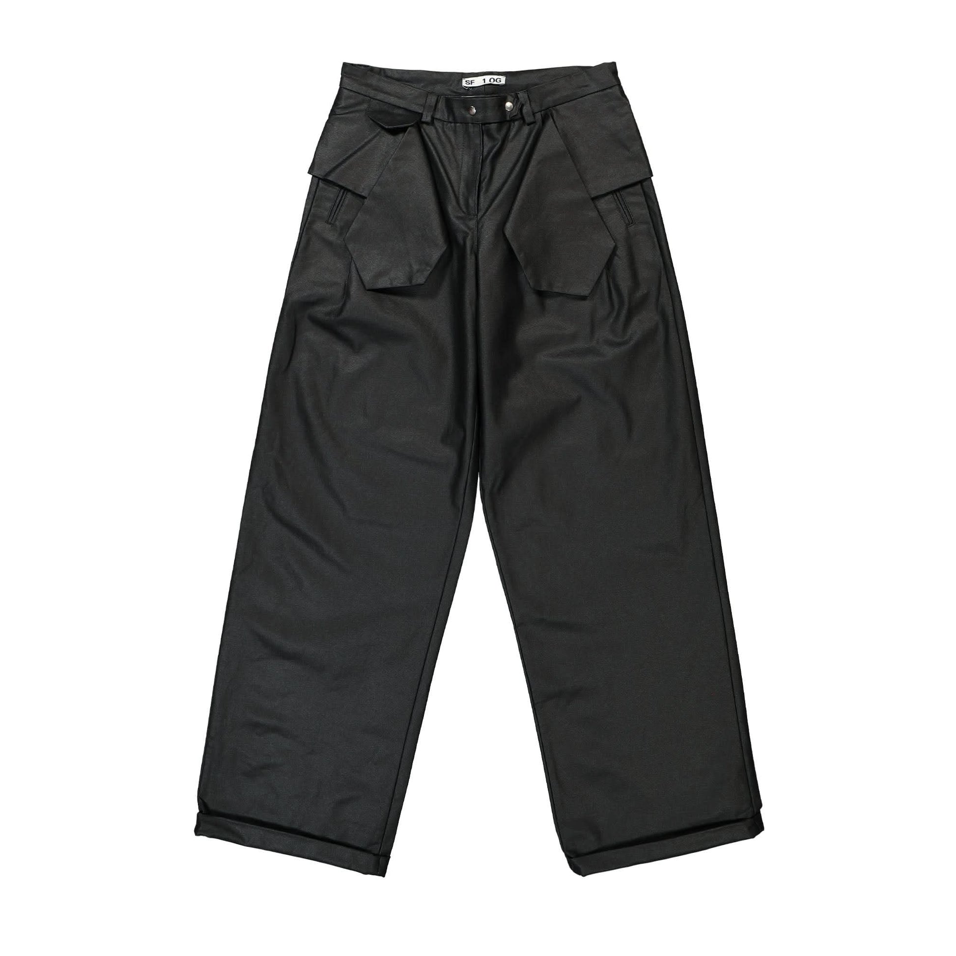 SF1OG Layered Waistband Pants Black Detail view 1 | Gate