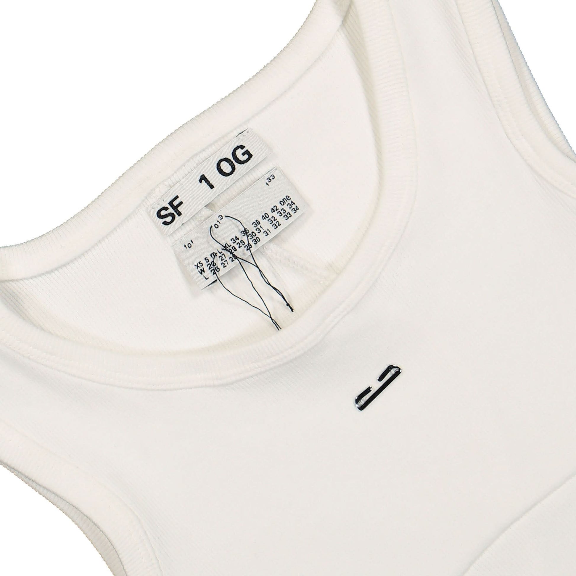 SF1OG Essential Tanktop White Detail view 3 | Gate