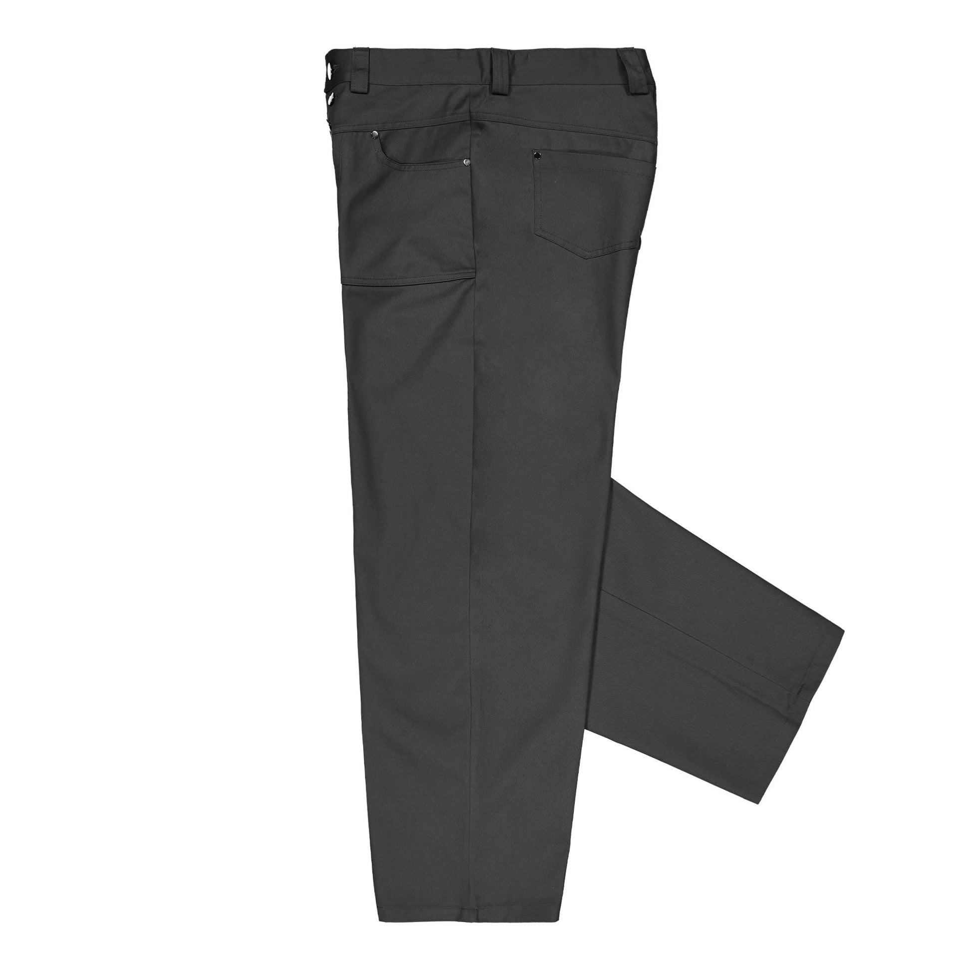 GmbH Loose Fit Trousers W Exposed Buttons Grey Detail view 3 | Gate
