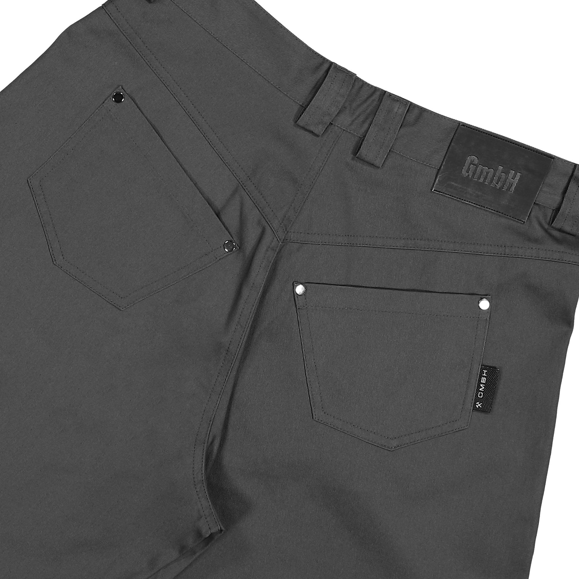 GmbH Loose Fit Trousers W Exposed Buttons Grey Detail view 5 | Gate