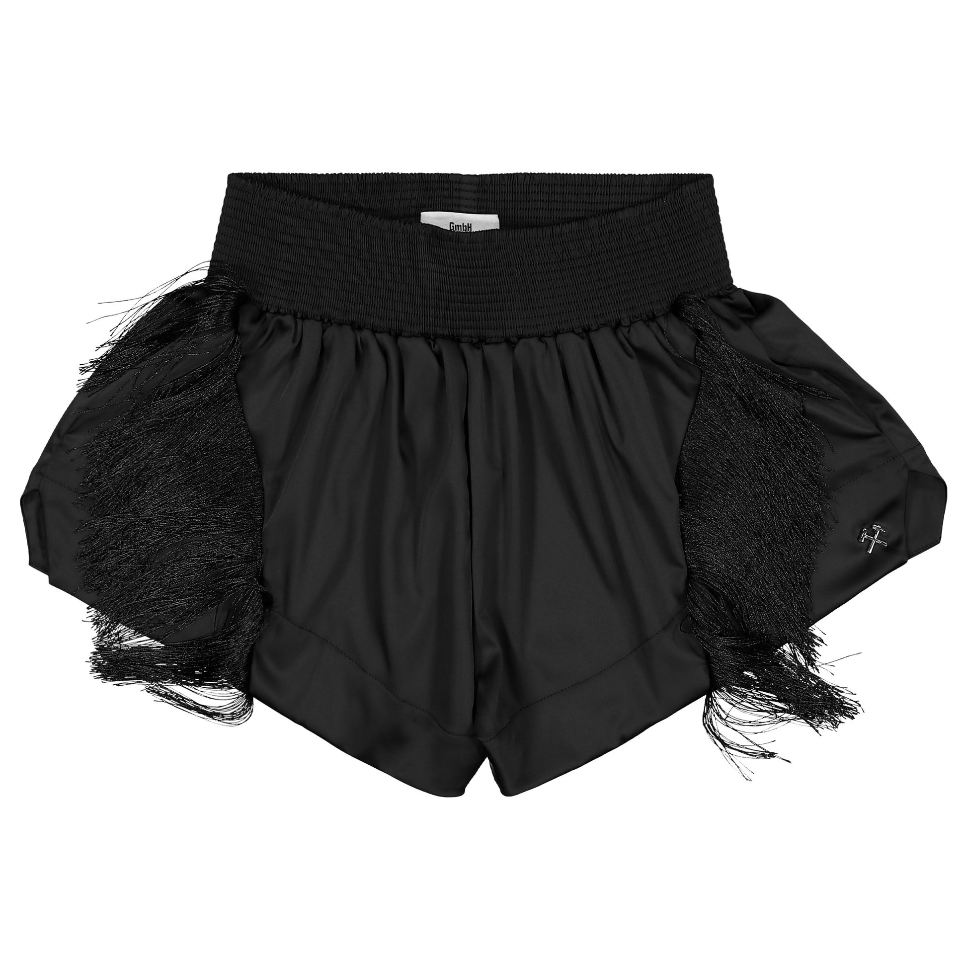 GmbH Boxing Shorts with Fringes Black Detail view 1 | Gate