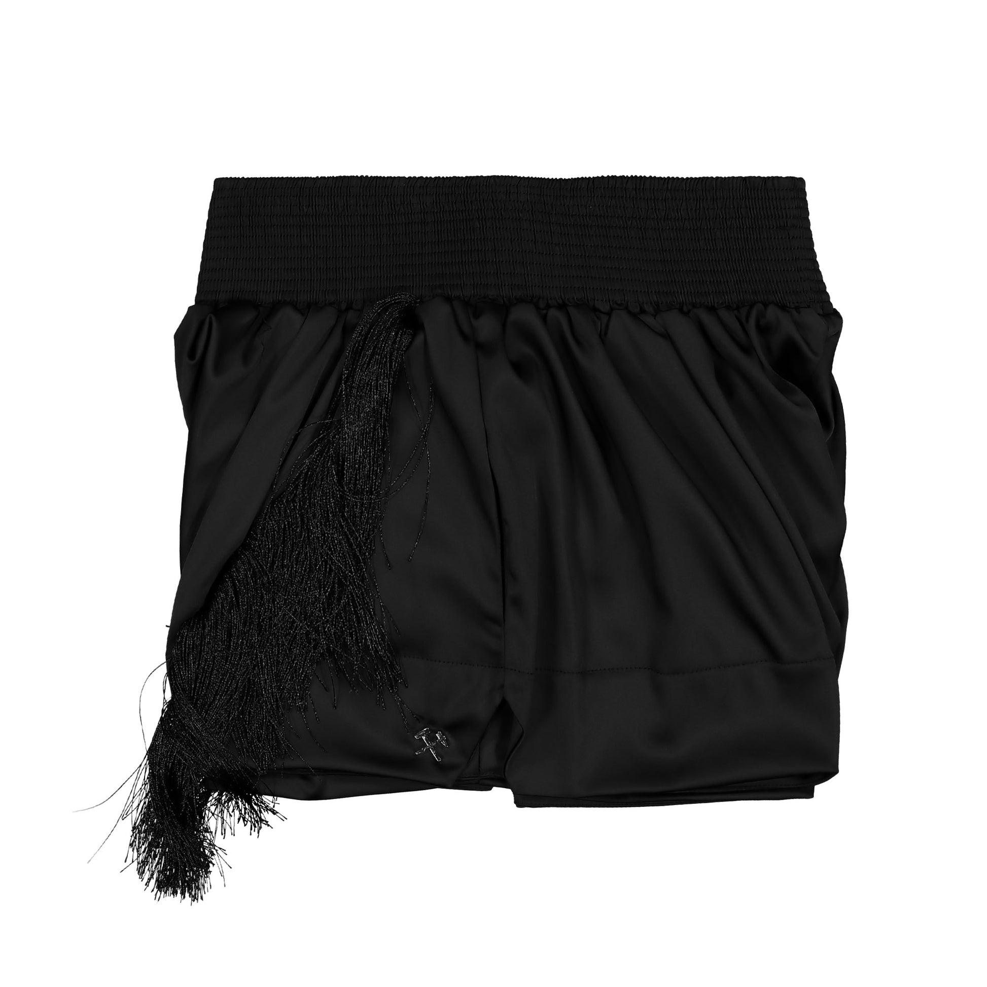 GmbH Boxing Shorts with Fringes Black Detail view 3 | Gate